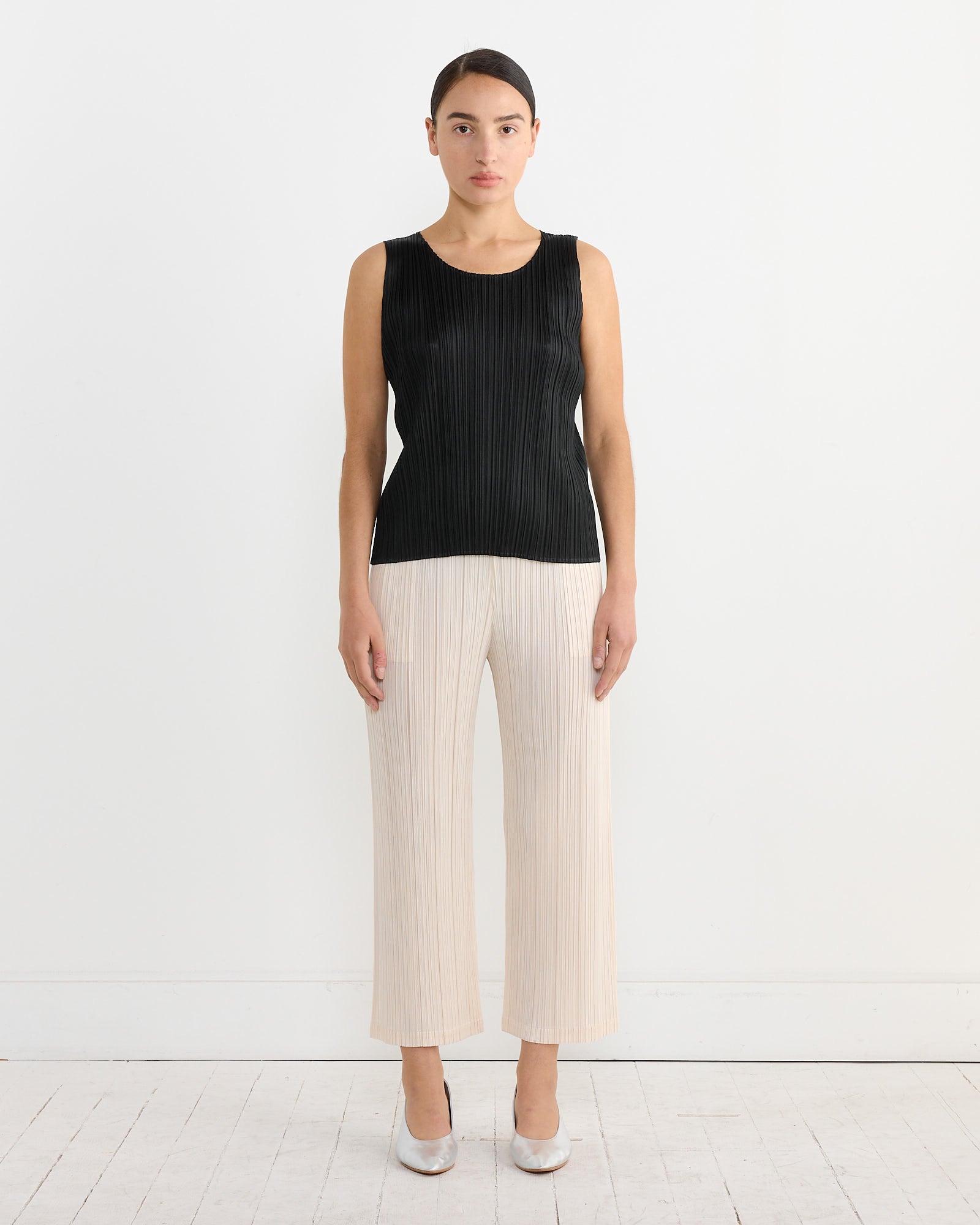 Issey Miyake Pleats Please Basics JK101 Tank Top Black - Black / 3 (233761)