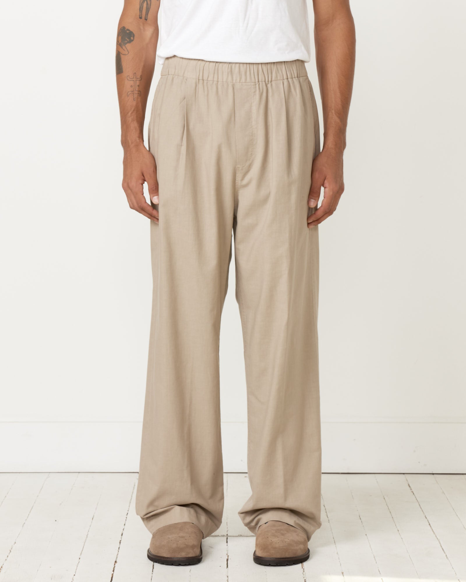 Kogai Pant Panama Cloth in Washed Taupe