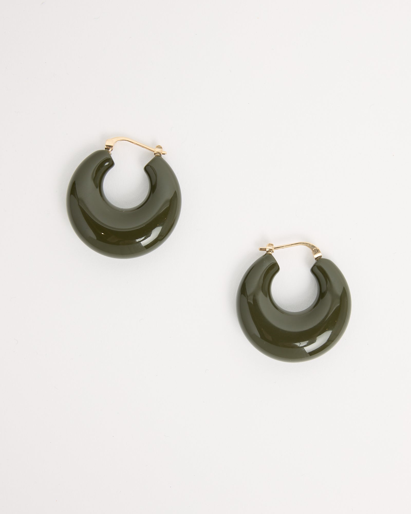 Grass Earrings in Seaweed