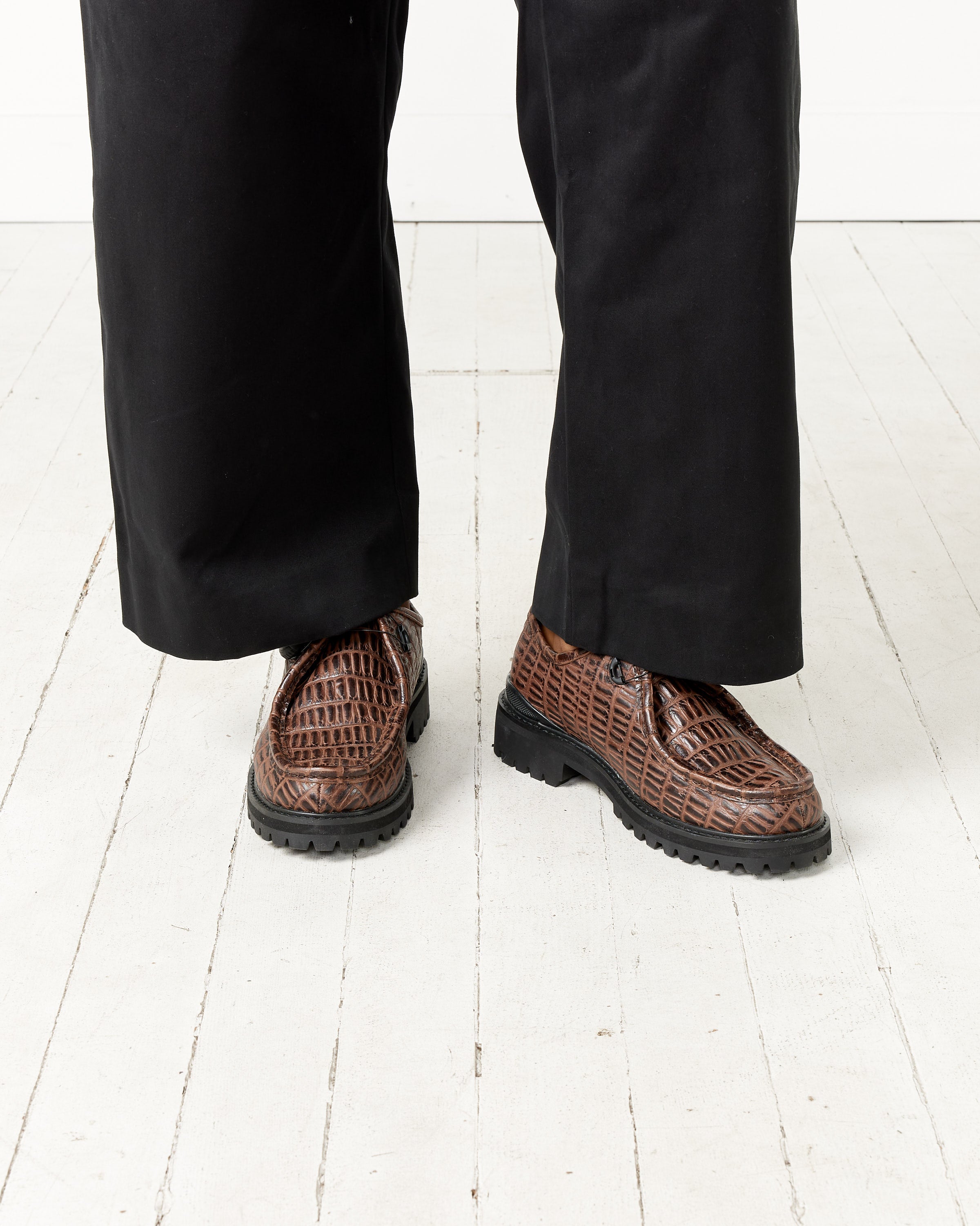 Chaussure de Marche in Alligator Brown