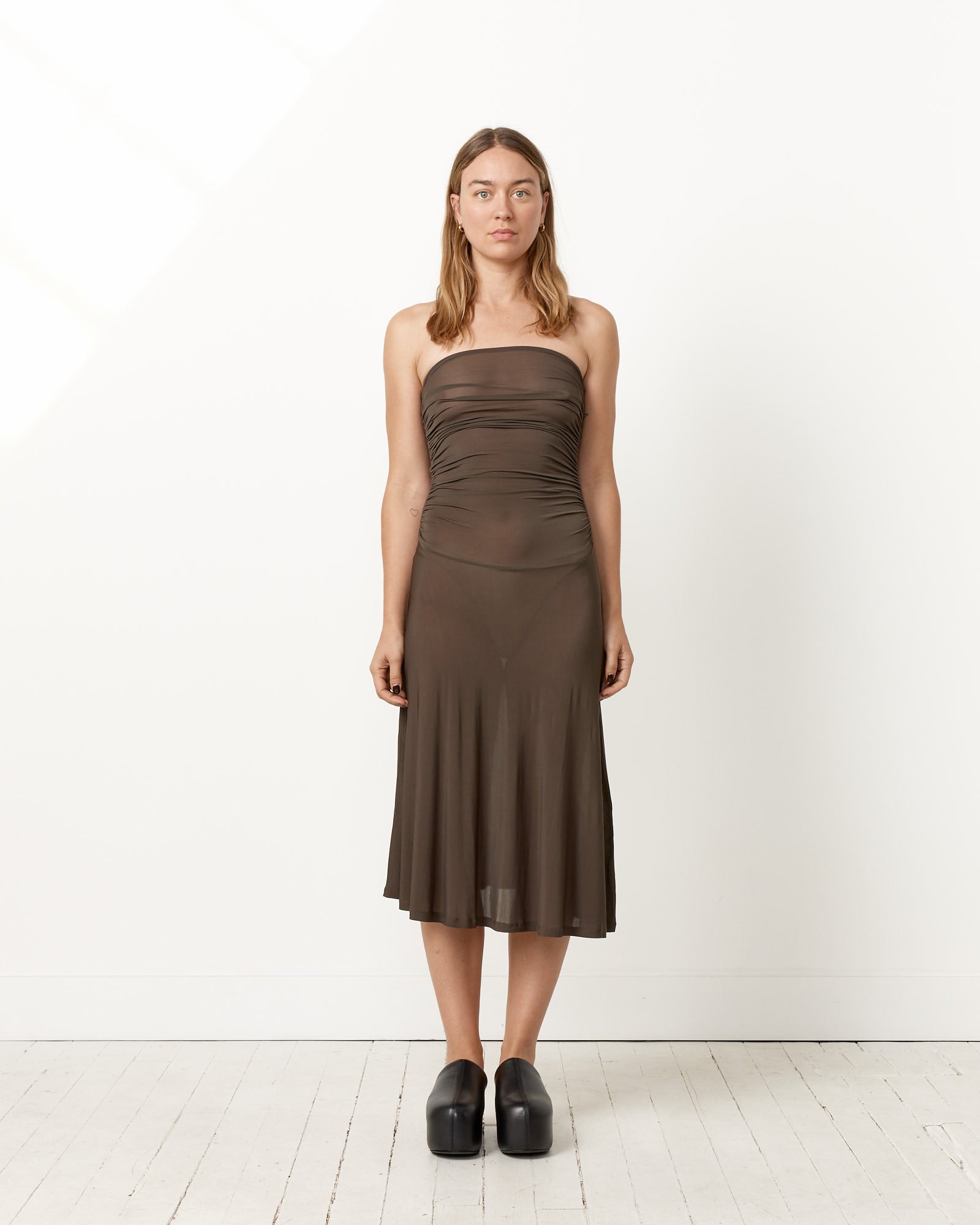 Moebius Long Skirt - Brown / S (250191)