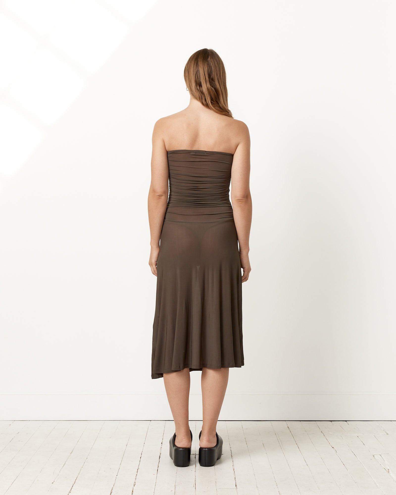 Moebius Long Skirt - Brown / S (250191)