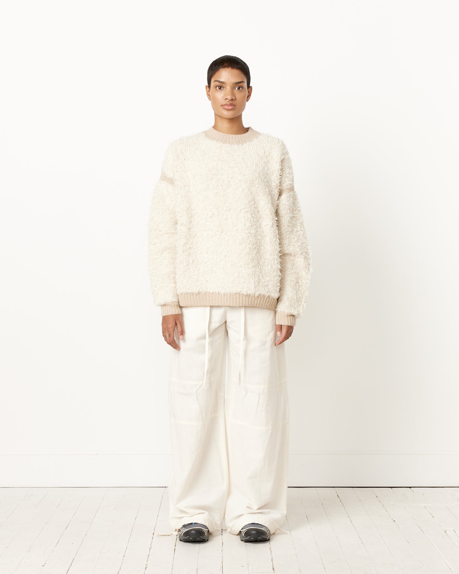 Lauren Manoogian Sherpa Crewneck - Raw White / 1 (250304)