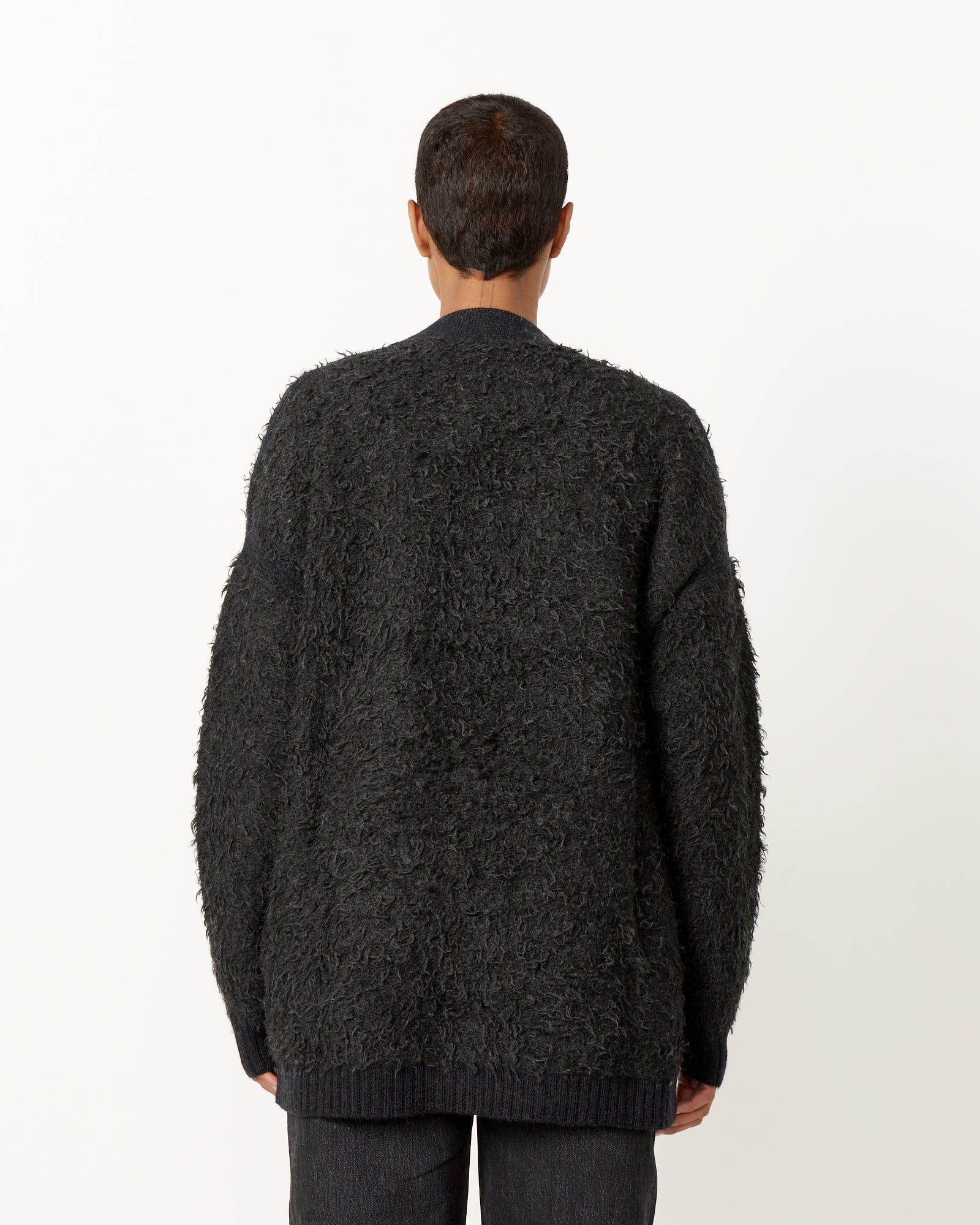 Lauren Manoogian Sherpa Cardigan - Black Melange / 1 (250310)