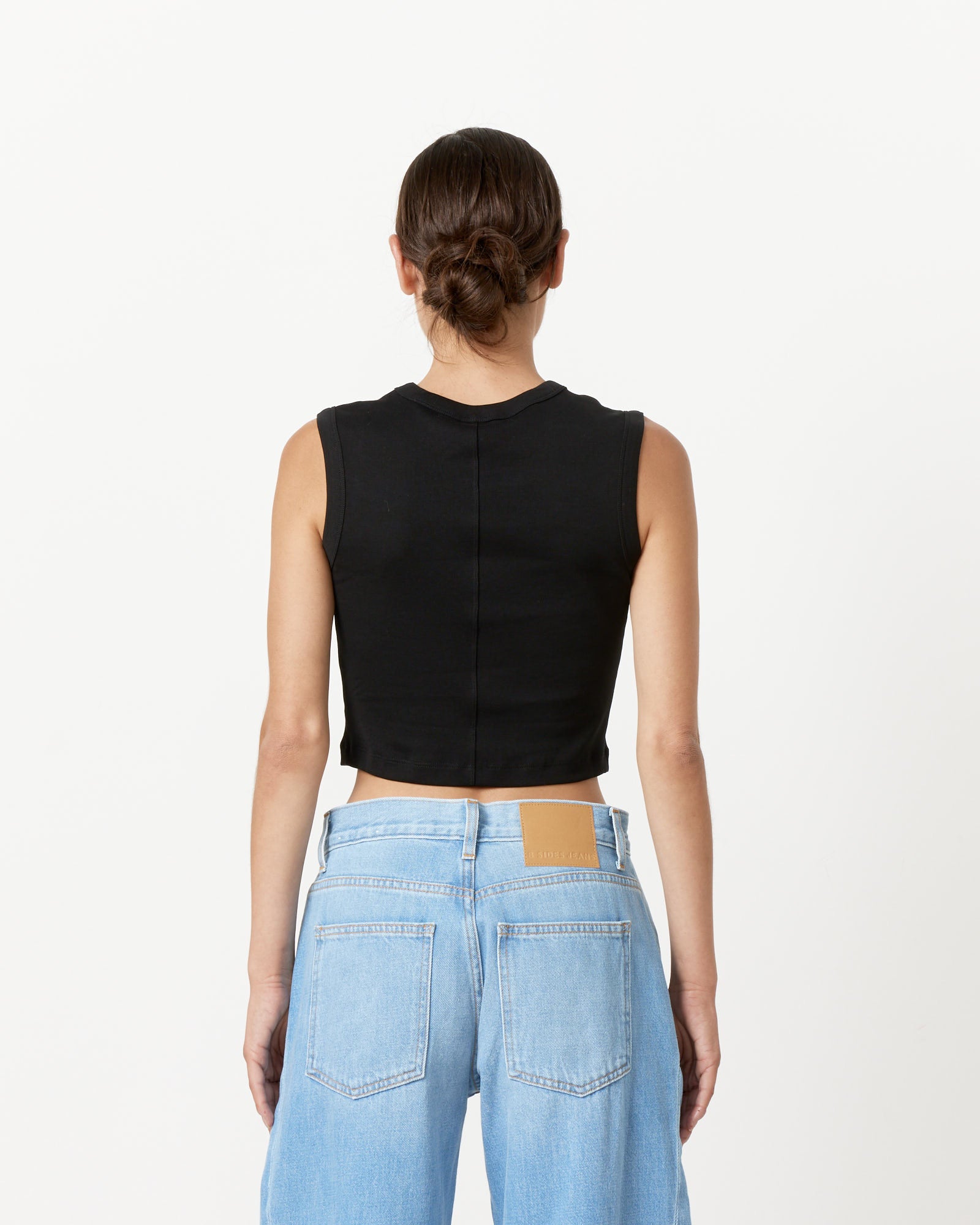 Esme Crop Tank in Black - Black / S (250762)