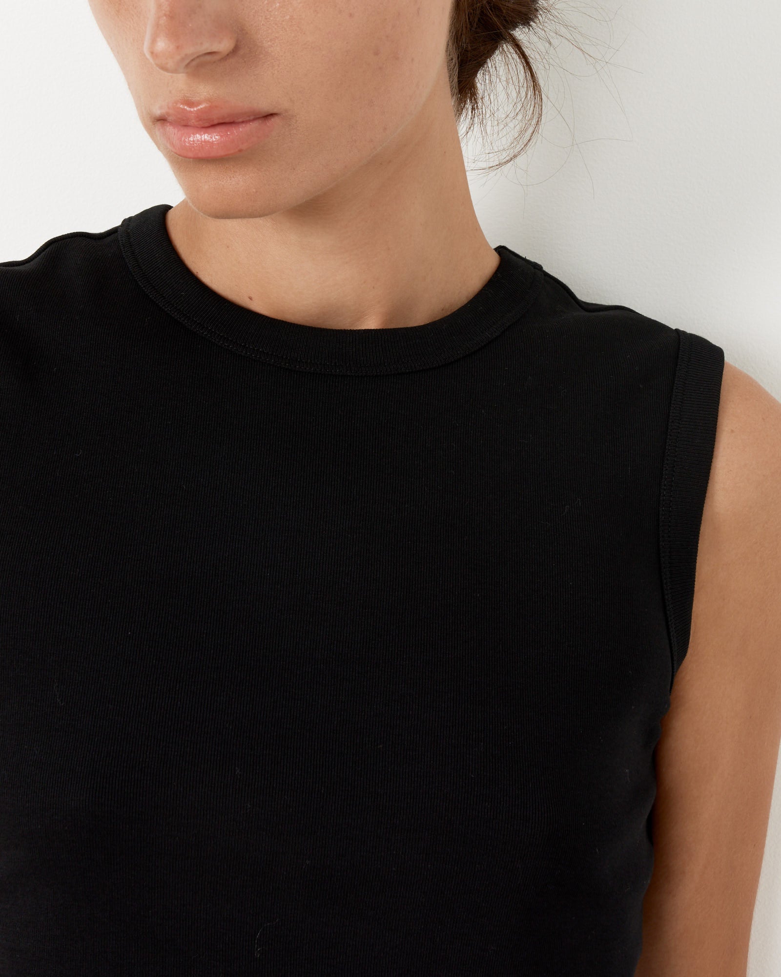 Esme Crop Tank in Black - Black / S (250762)