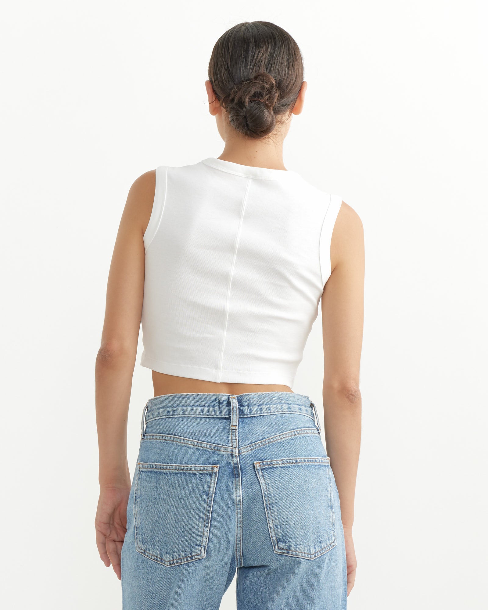 Esme Crop Tank in White