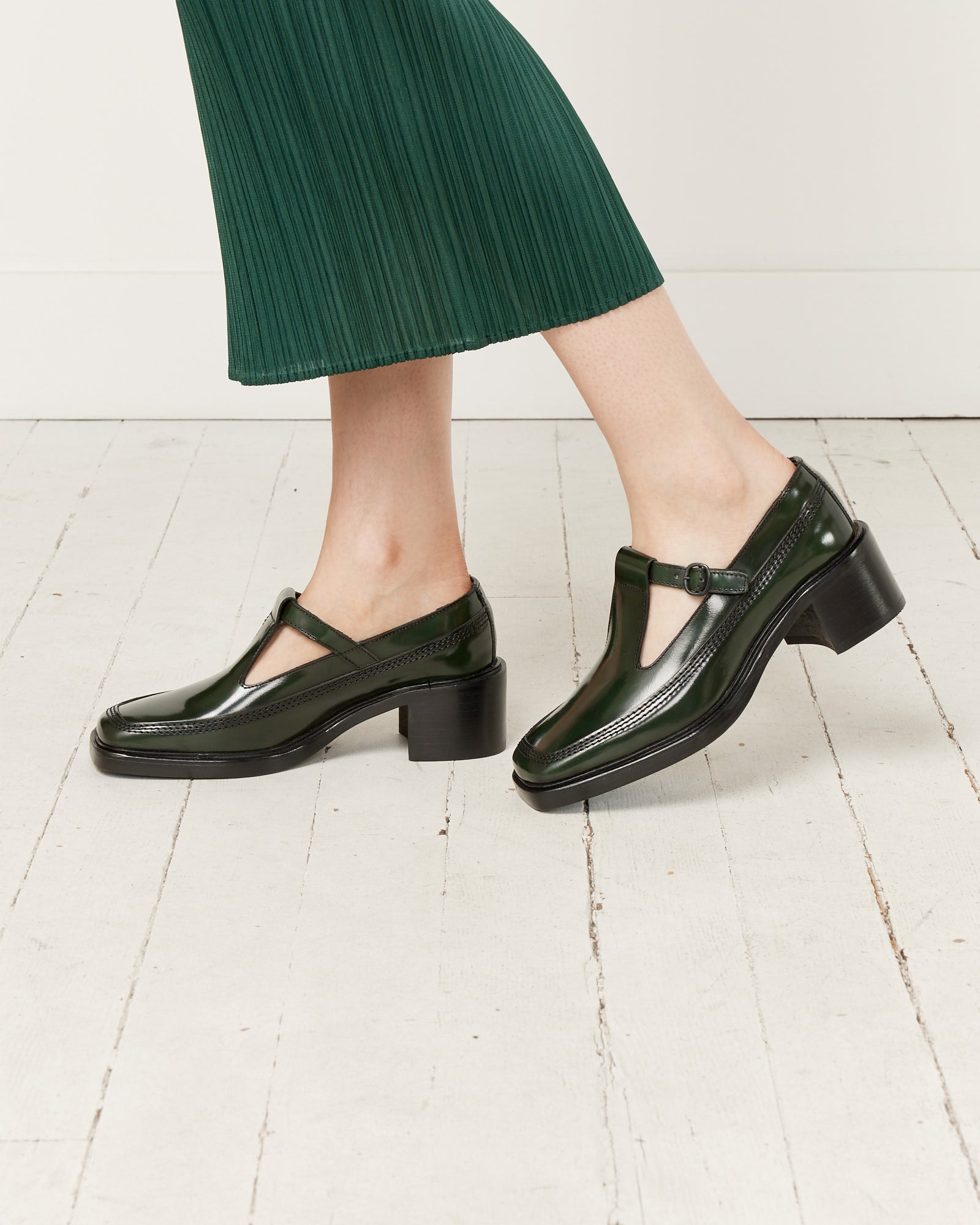 Hereu Lluisa Heeled Brushed - Dark Green / 40 (250857)