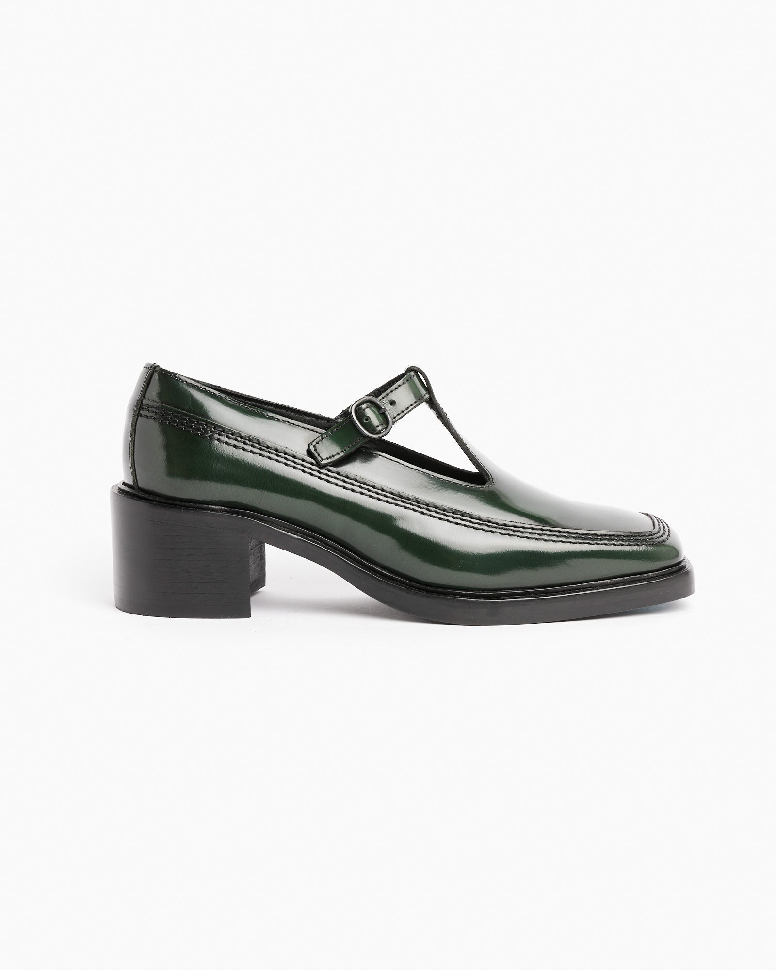 Lluisa Heeled Brushed Loafer - Dark Green / 40 (250857)