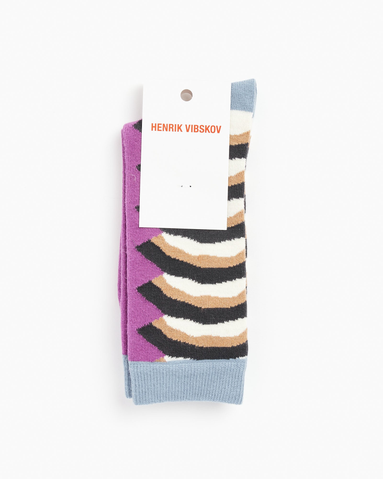 Henrik Vibskov Ripple Wool Socks - Violet Blue Ripple / OS (250889)