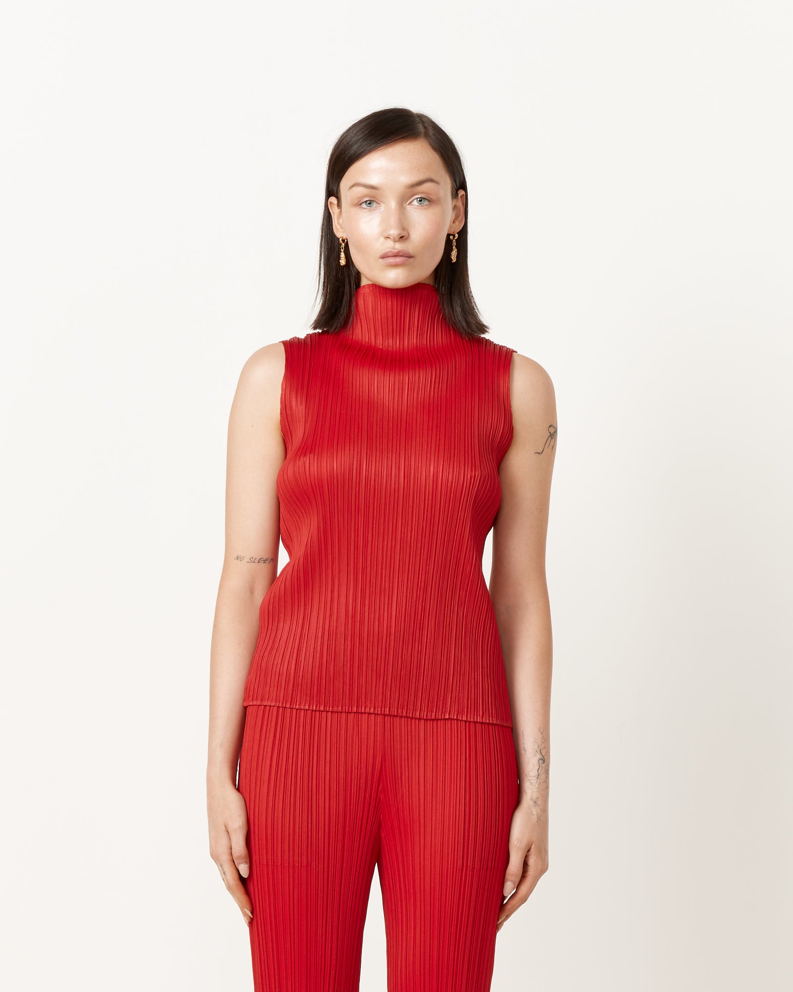 Issey Miyake Pleats Please NC Basics 3 Top - Red / 3 (251357)