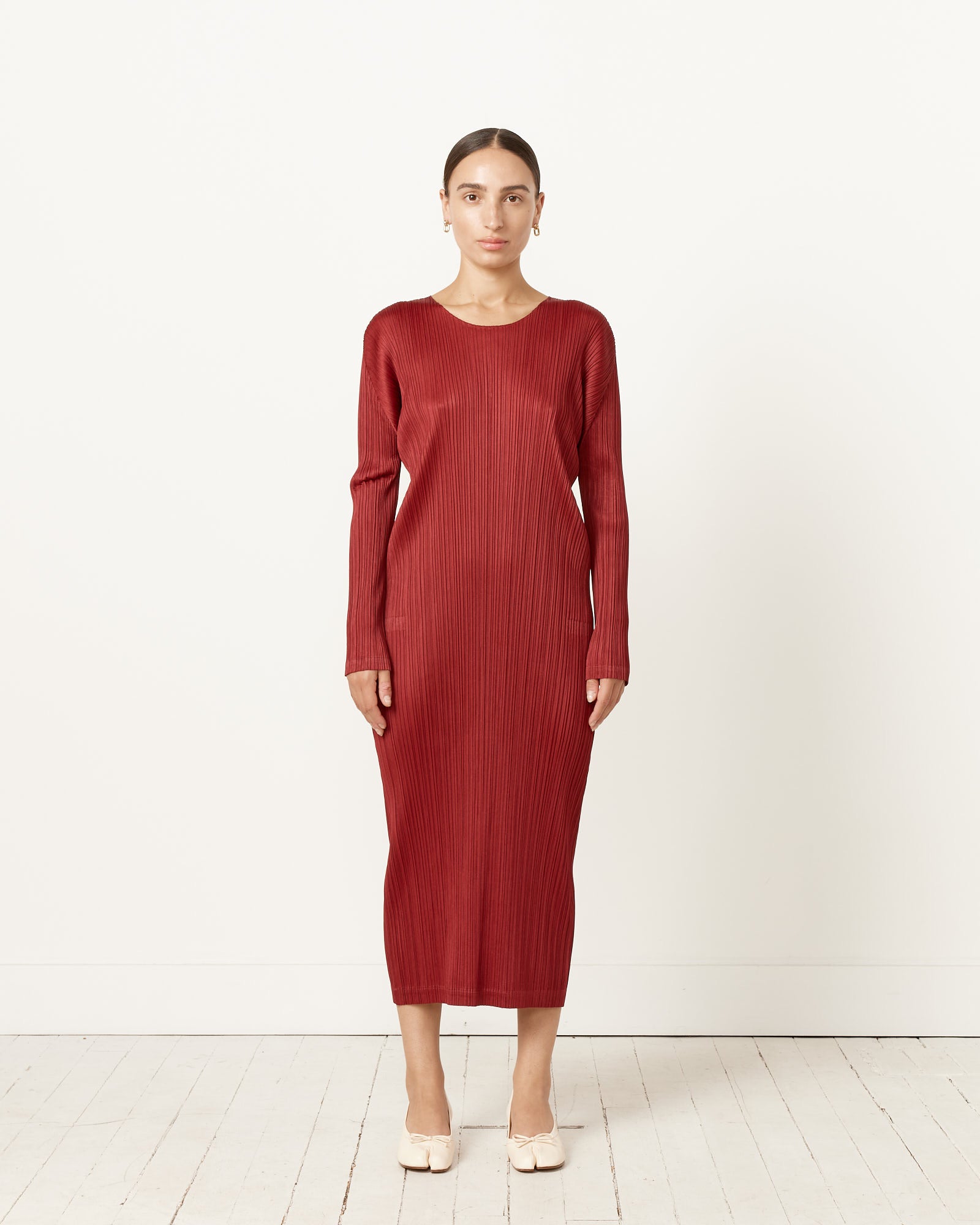 Issey Miyake Pleats Please MC November Dress - Carmine / 5 (251361)