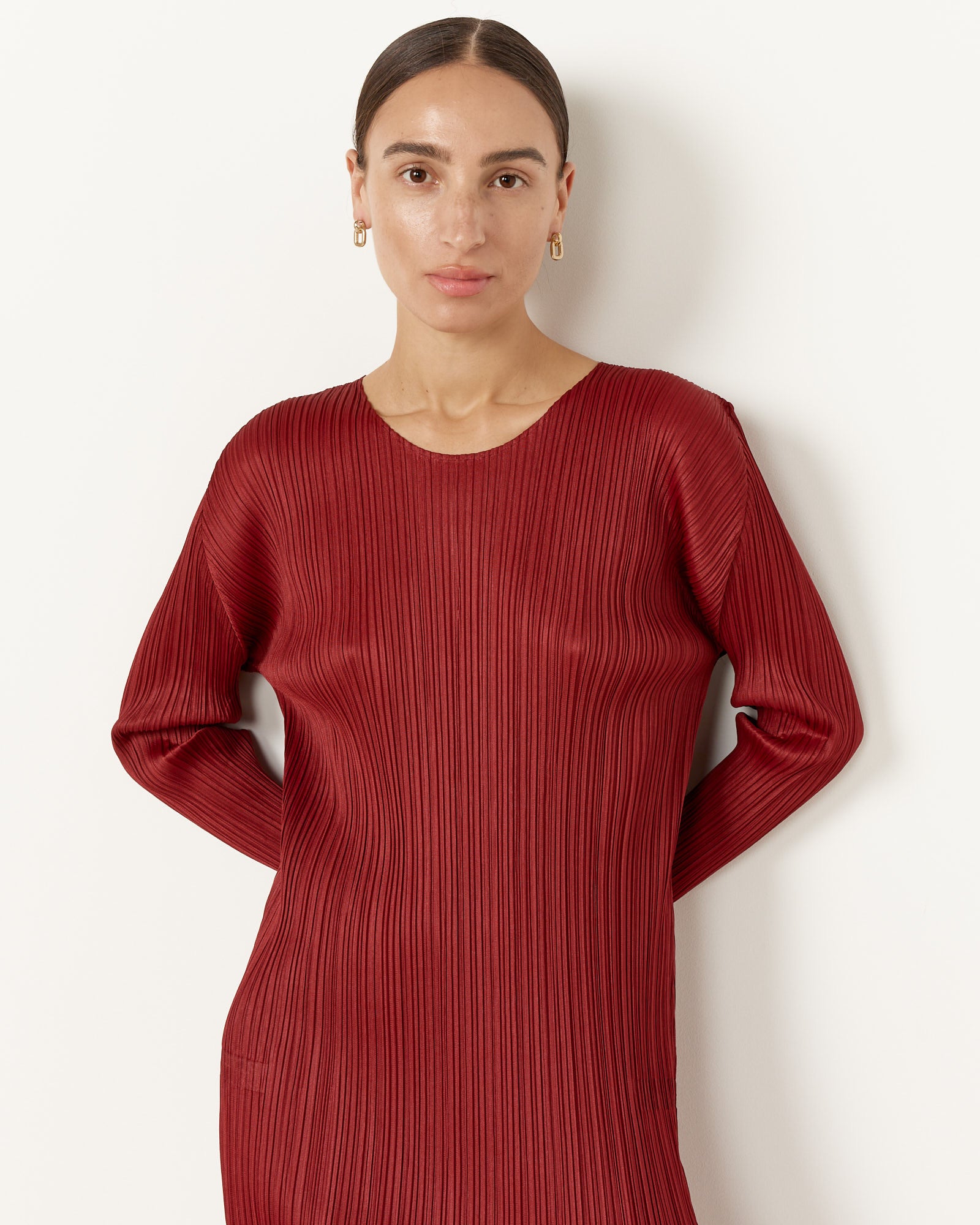 Issey Miyake Pleats Please MC November Dress - Carmine / 5 (251361)