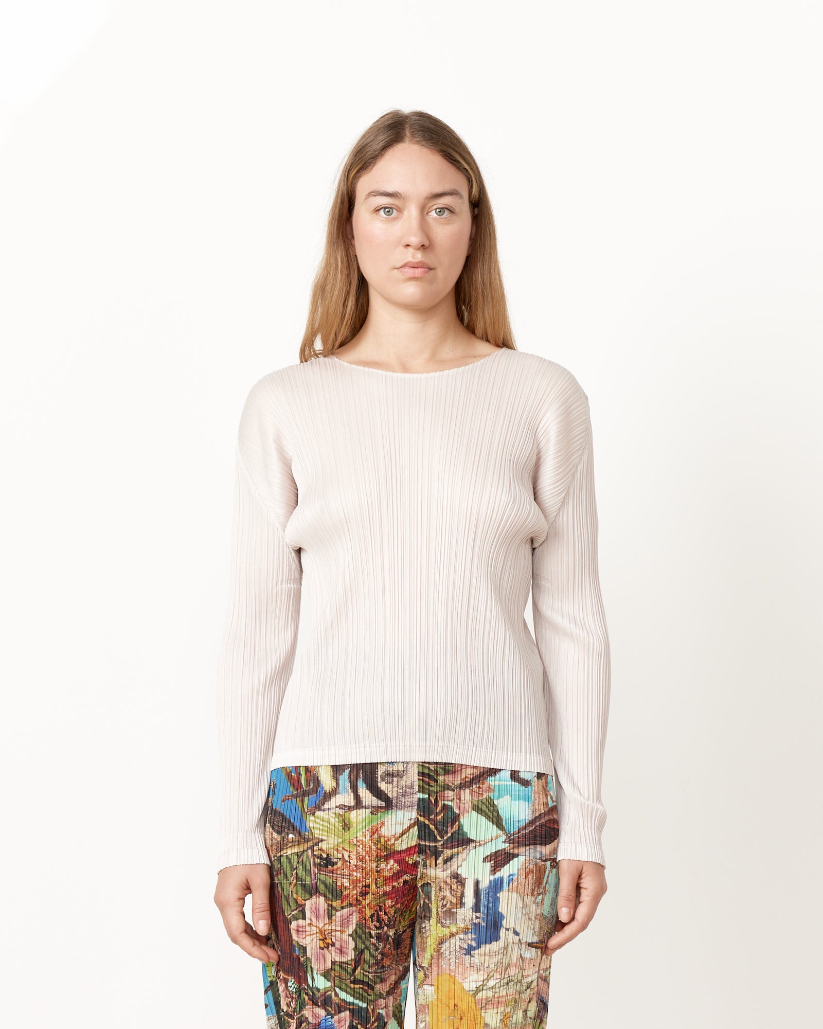 Issey Miyake Pleats Please MC December Top - Light Beige / 5 (251374)