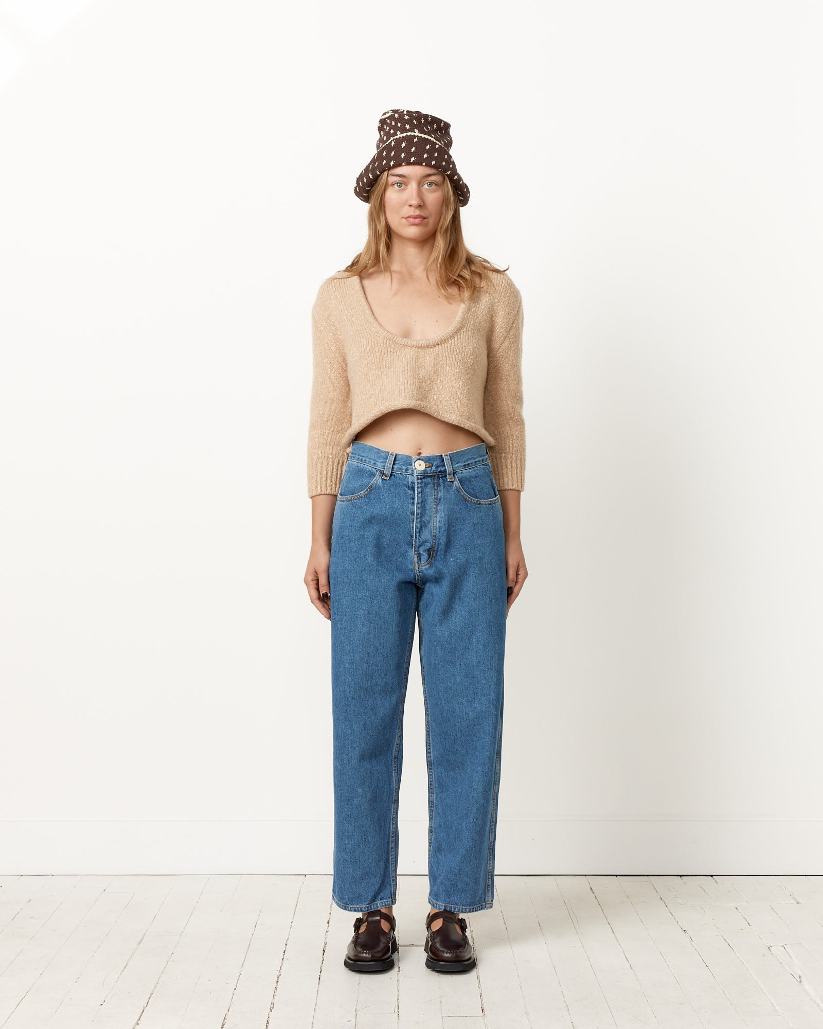 Mundaka Bubble Crop Sweater - Camel / S (251389)