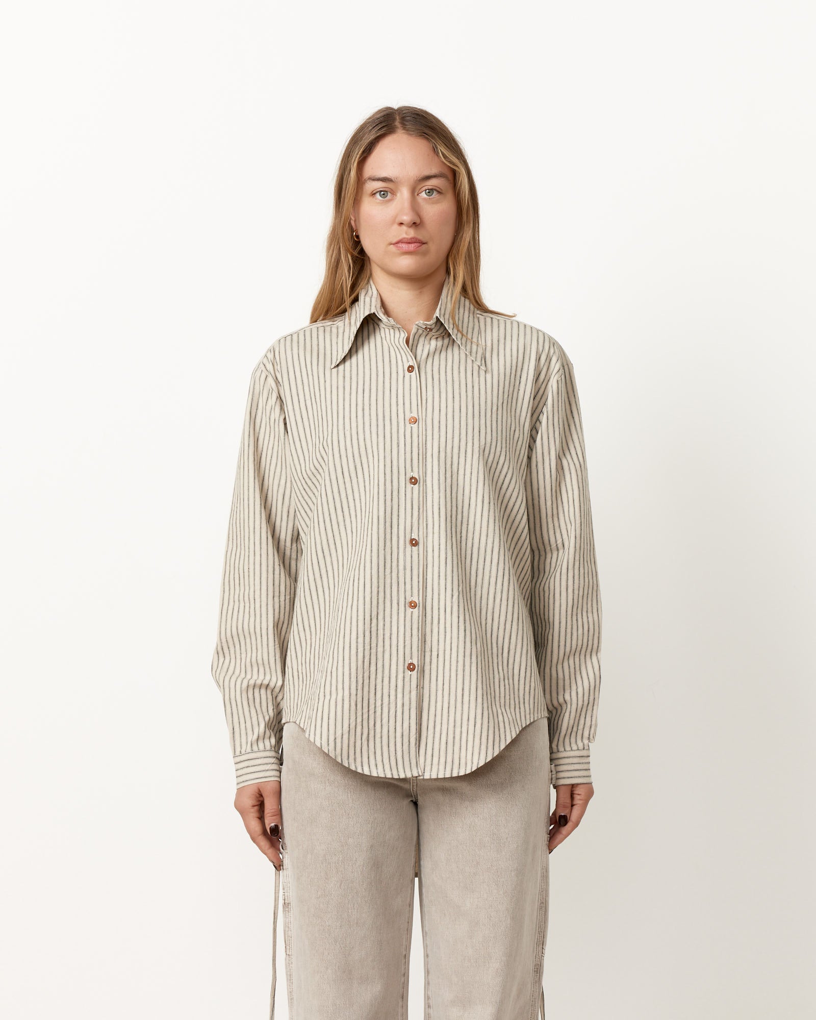 Mundaka Linen Masculine Shirt - Natural / S (251398)