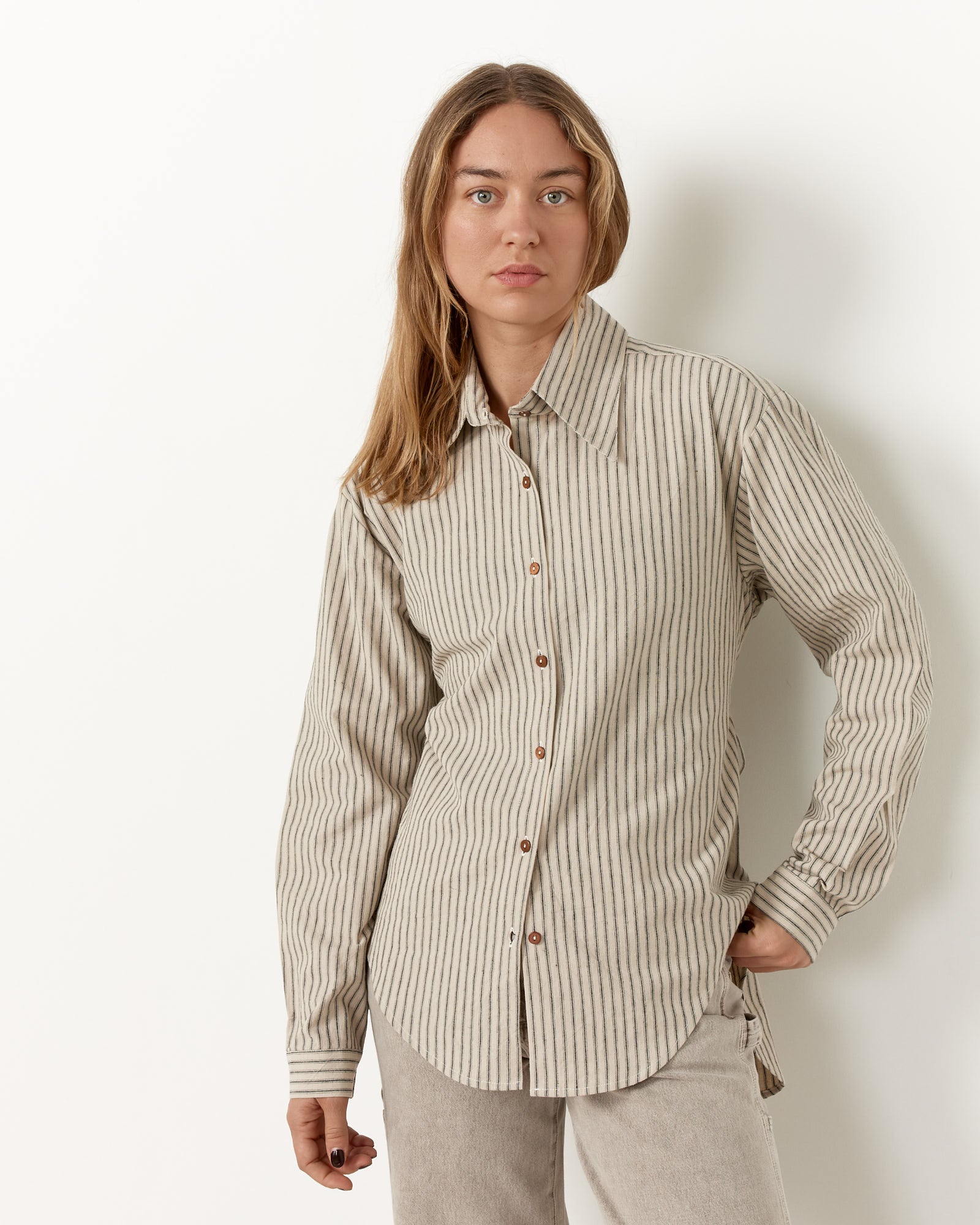 Mundaka Linen Masculine Shirt - Natural / S (251398)