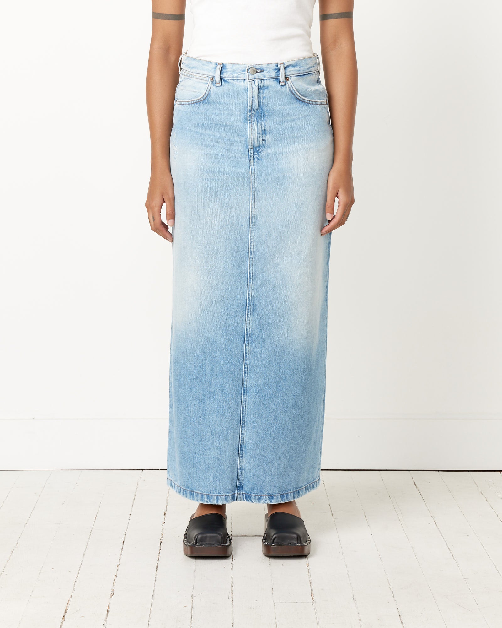 Acne Studios 557 Long Skirt - Light Blue / 38 (251533)