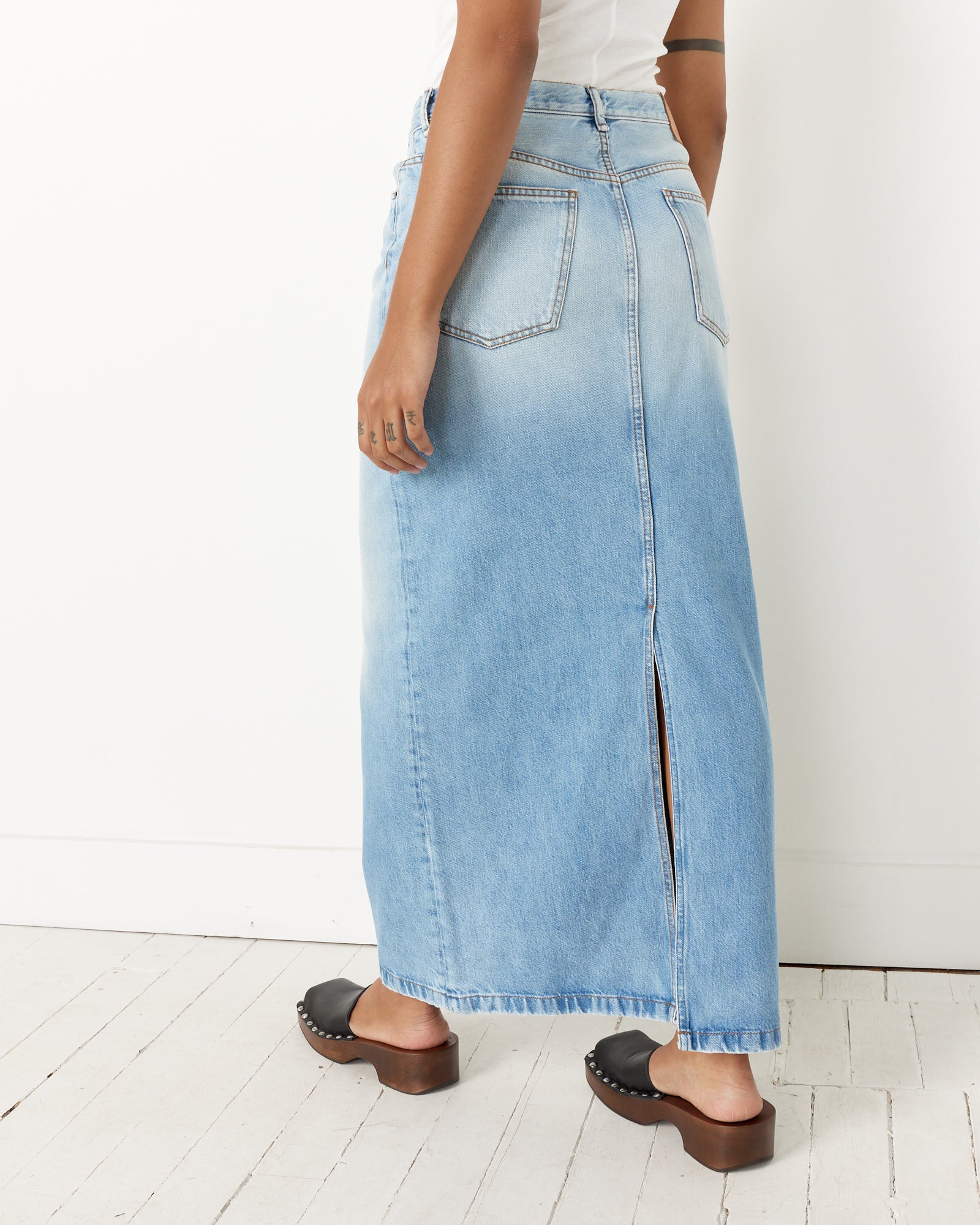 Acne Studios 557 Long Skirt - Light Blue / 38 (251533)