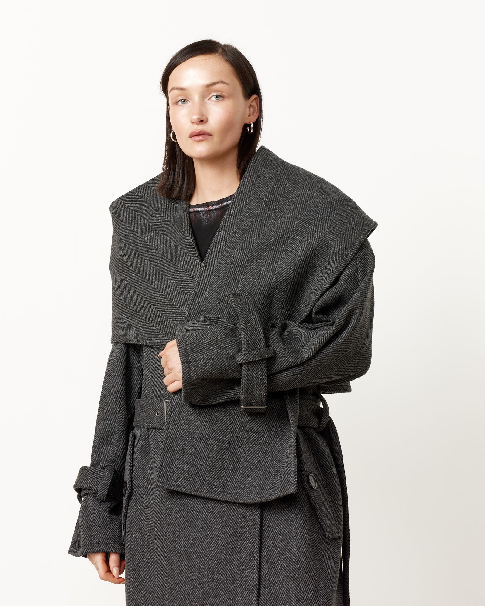 Acne Studios 855 Coat - Grey/Black / 36 (251581)