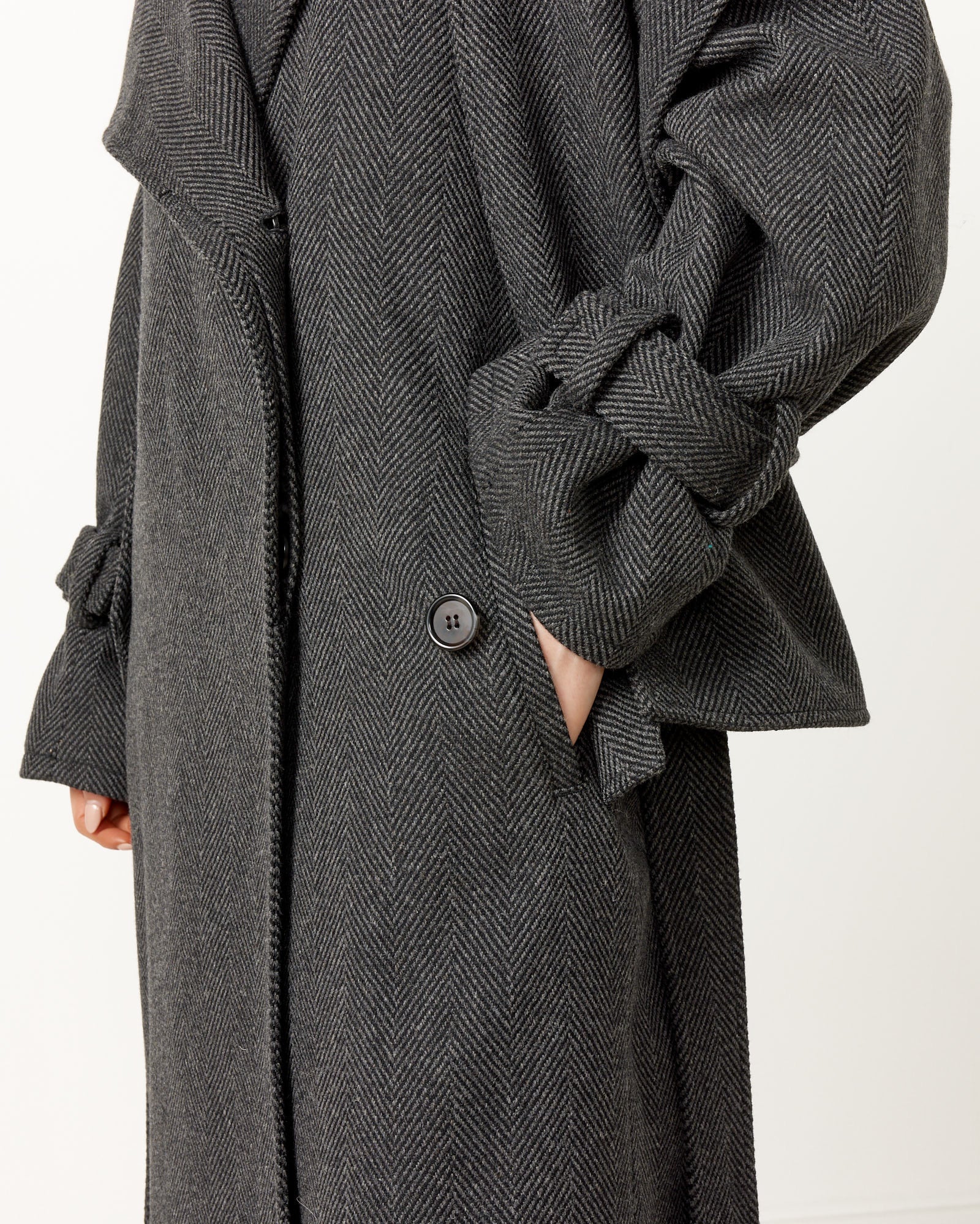 Acne Studios 855 Coat - Grey/Black / 36 (251581)