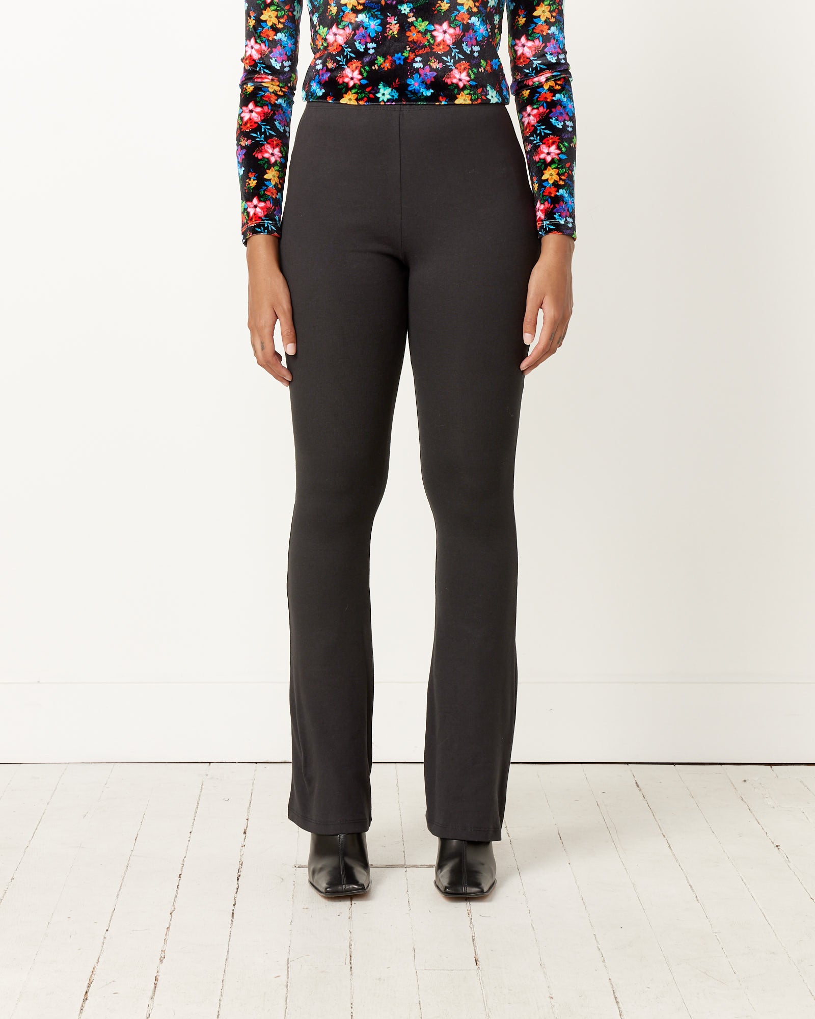 Toit Volant Kahlo Flare Vintage Leggings - Charcoal / S (251699)