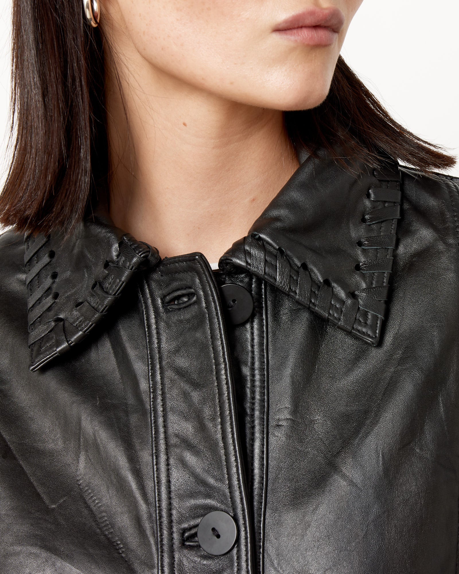 Proche Recycled Leather Olivia Jacket - Black / S (251717)