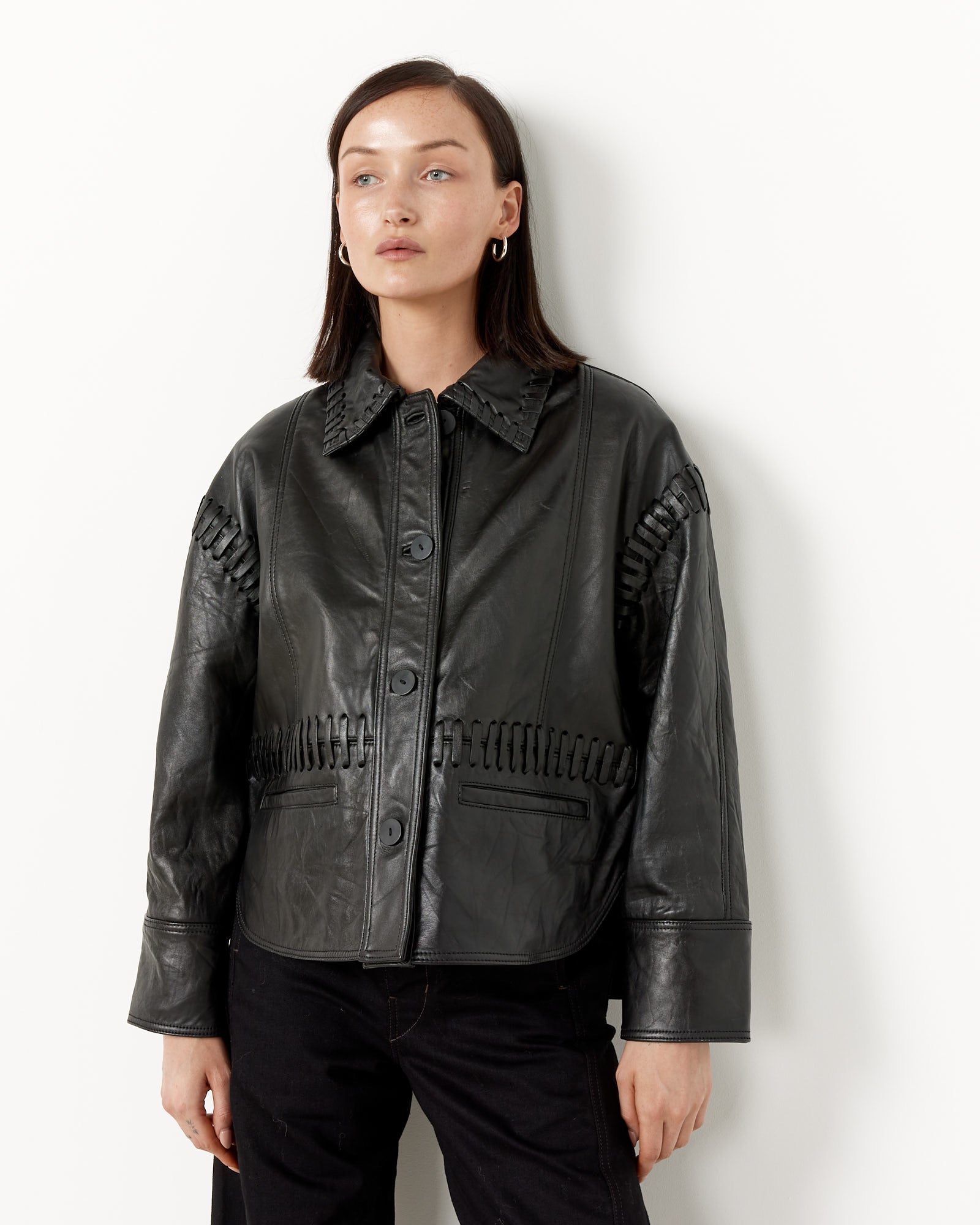 Proche Recycled Leather Olivia Jacket - Black / S (251717)