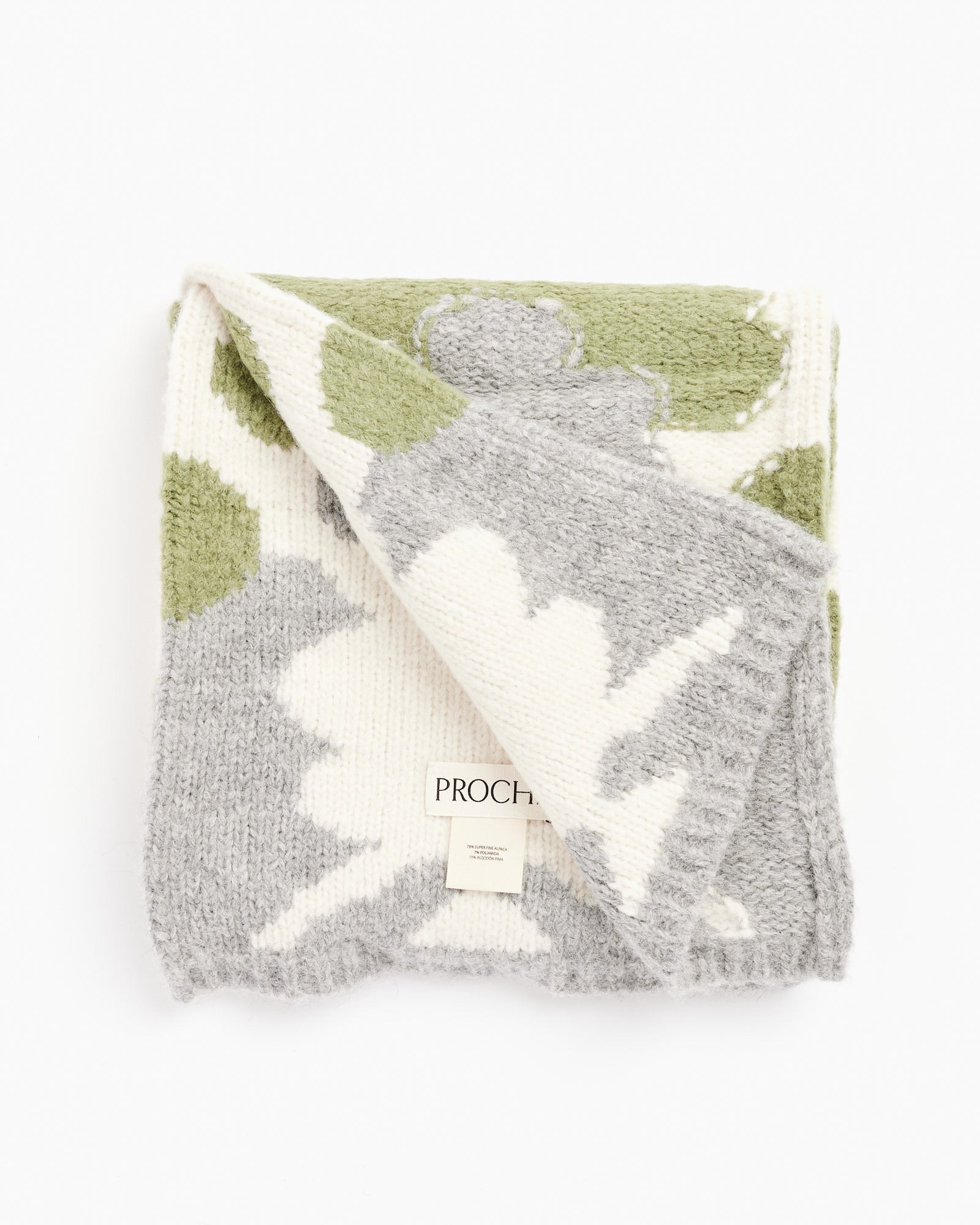 Proche Mid Century Motif Giant Scarf - Moss / OS (251728)