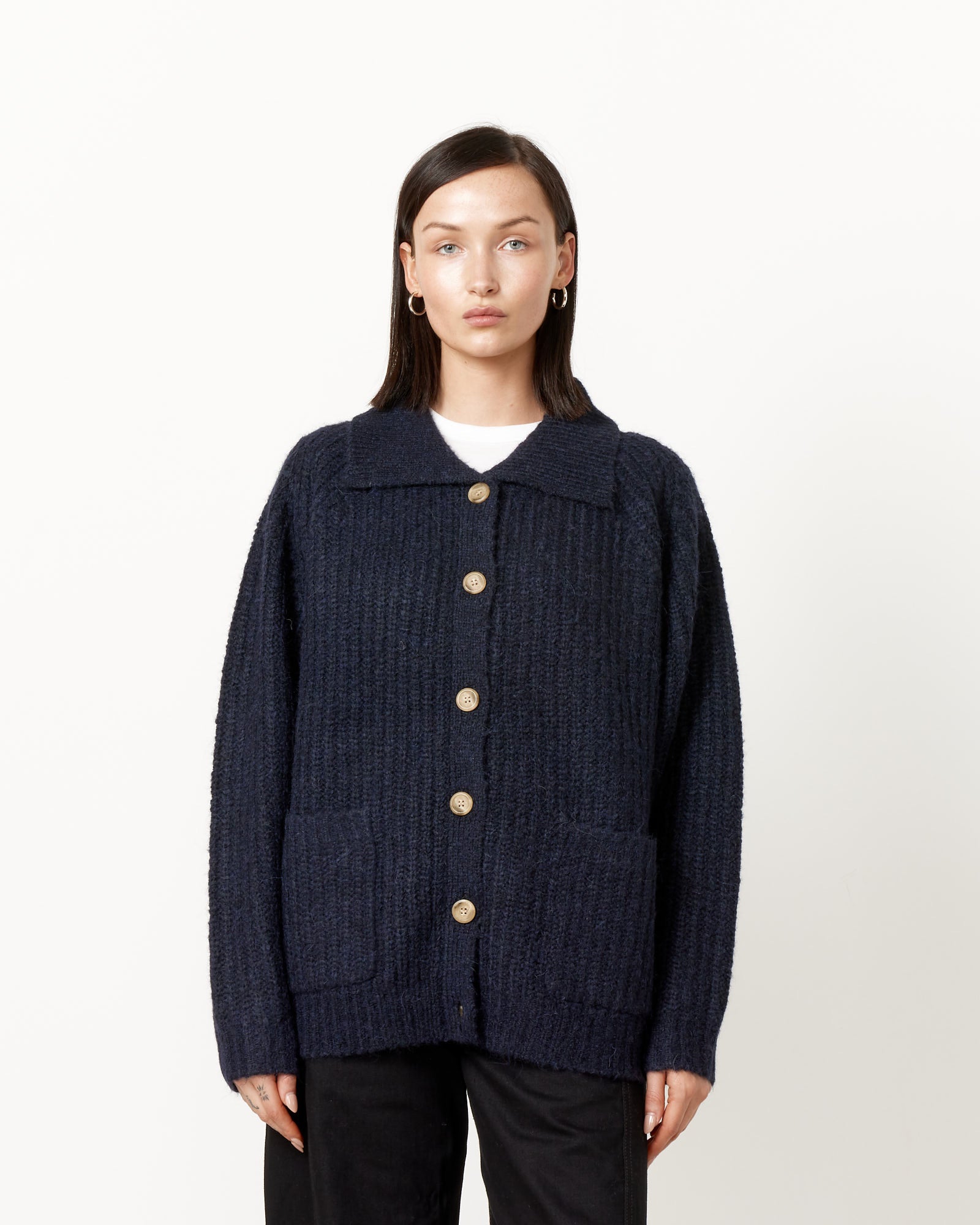 Hansel From Basel Martin Cardigan - Navy / 2 (251795)