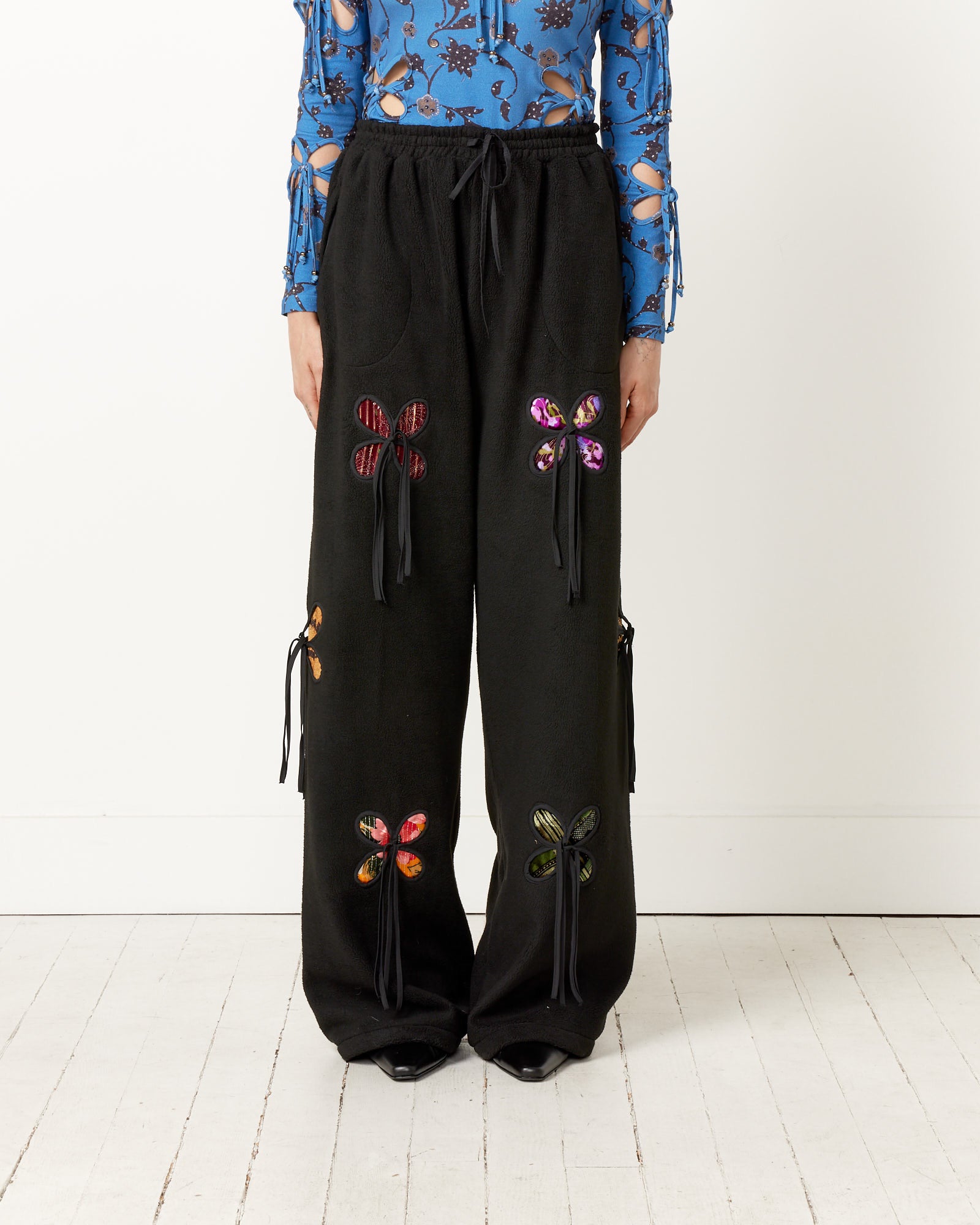 J Kim Reversible Fleece Petal Pants - Black / S (252347)