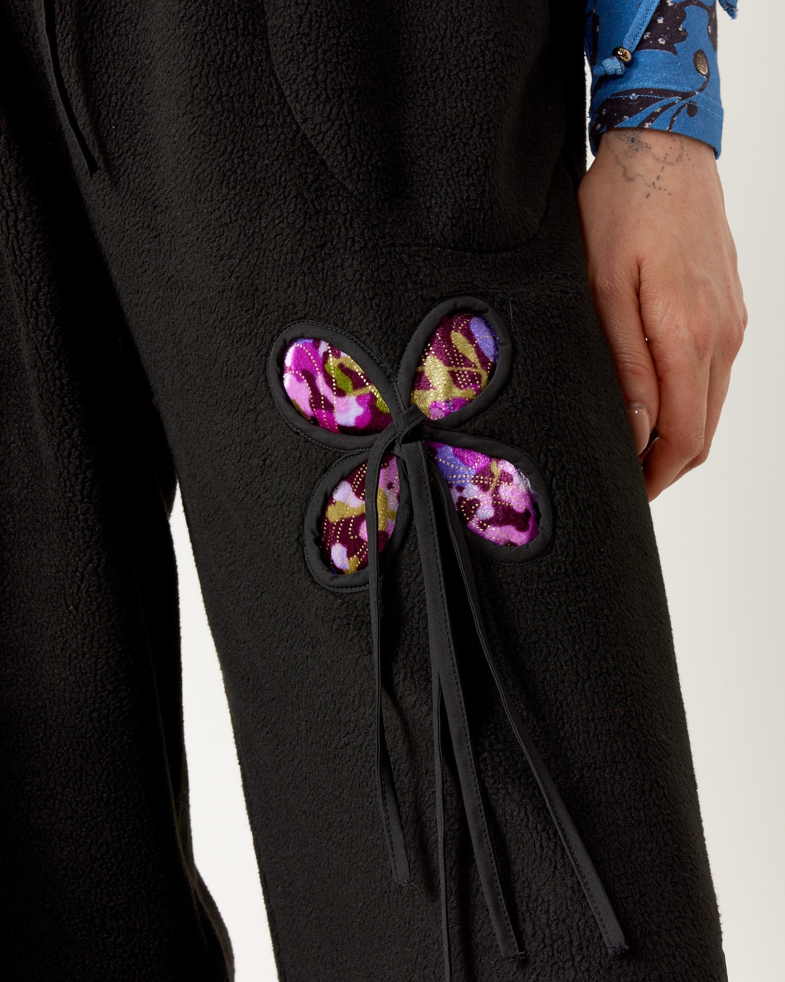 J Kim Reversible Fleece Petal Pants - Black / S (252347)