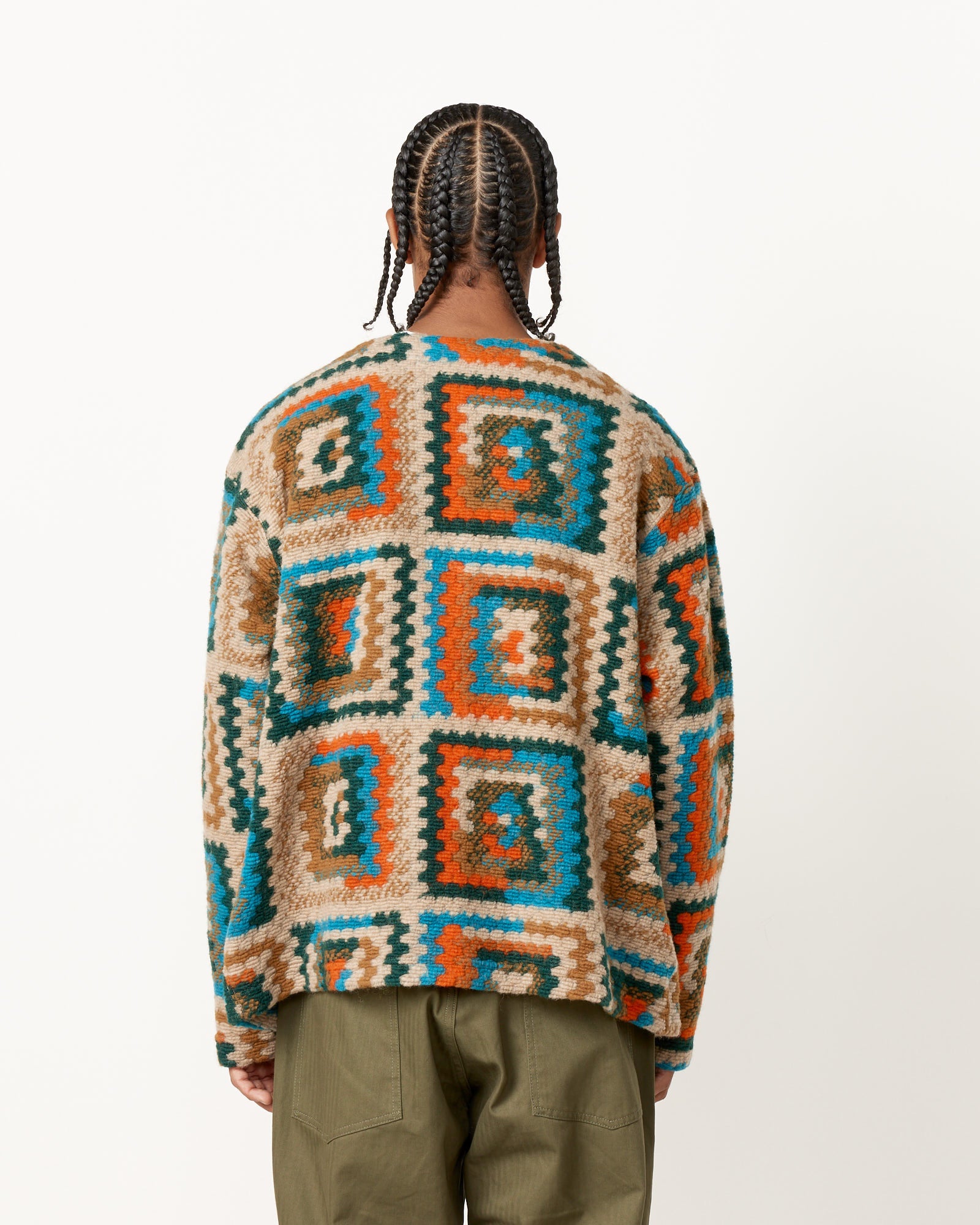 Engineered Garments Crochet Knit Cardigan - Multi / L (252434)