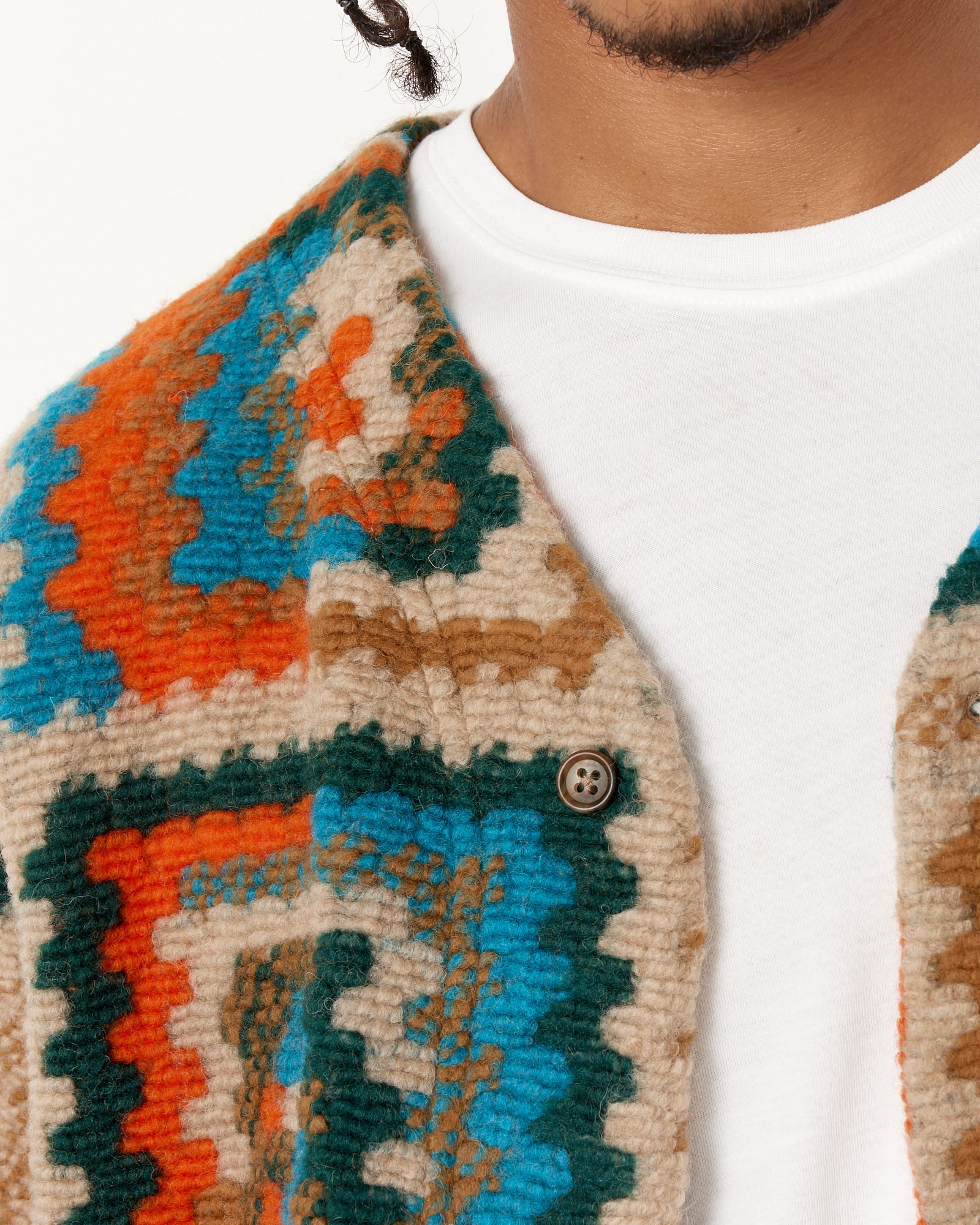 Engineered Garments Crochet Knit Cardigan - Multi / L (252434)