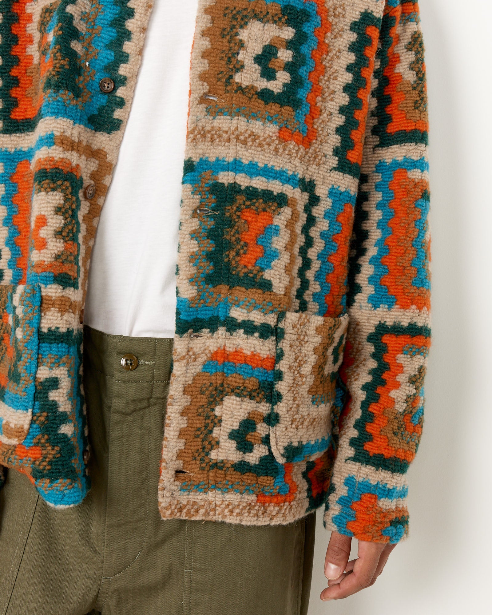 Engineered Garments Crochet Knit Cardigan - Multi / L (252434)