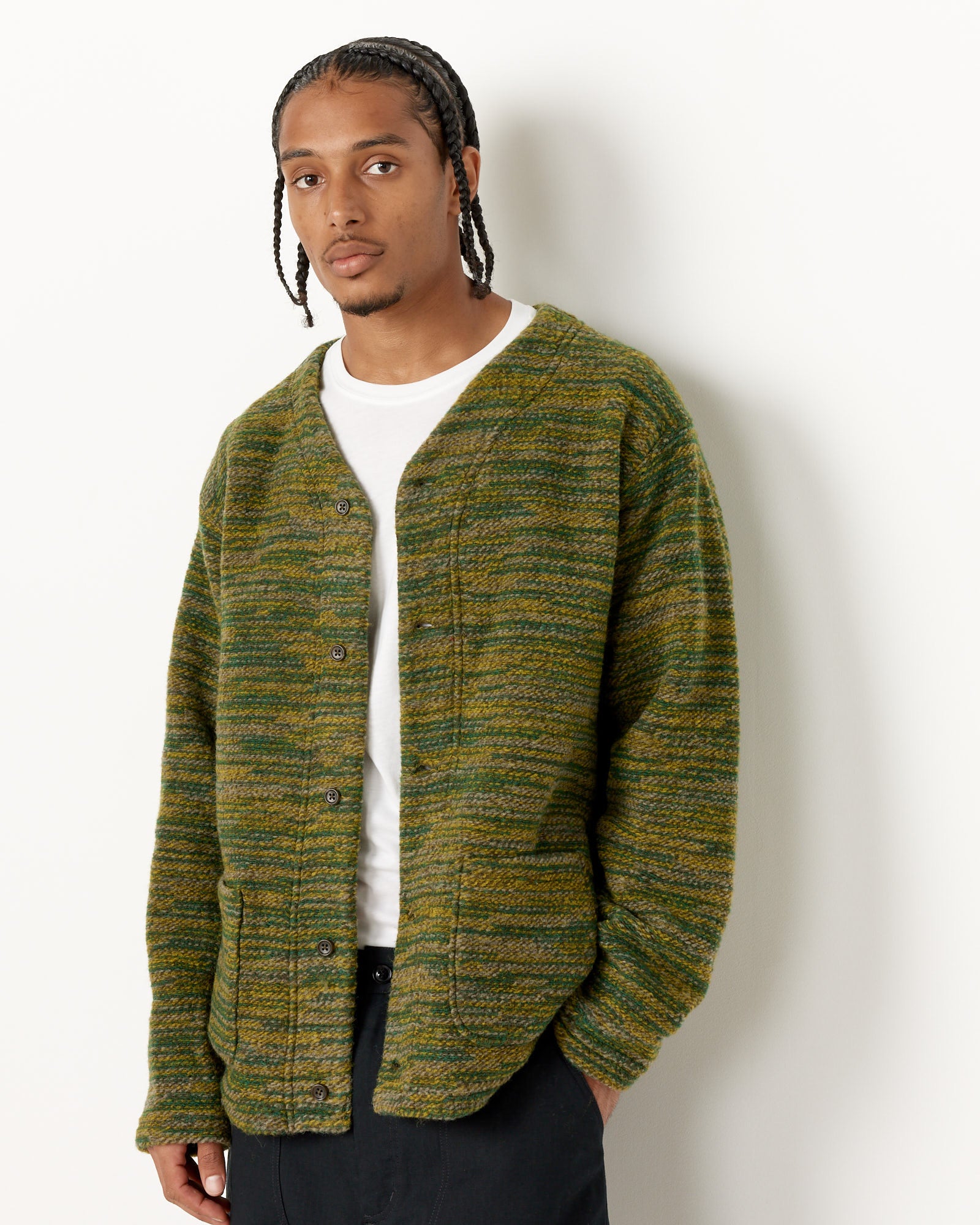 Engineered Garments Knit Cardigan - Green / L (252438)