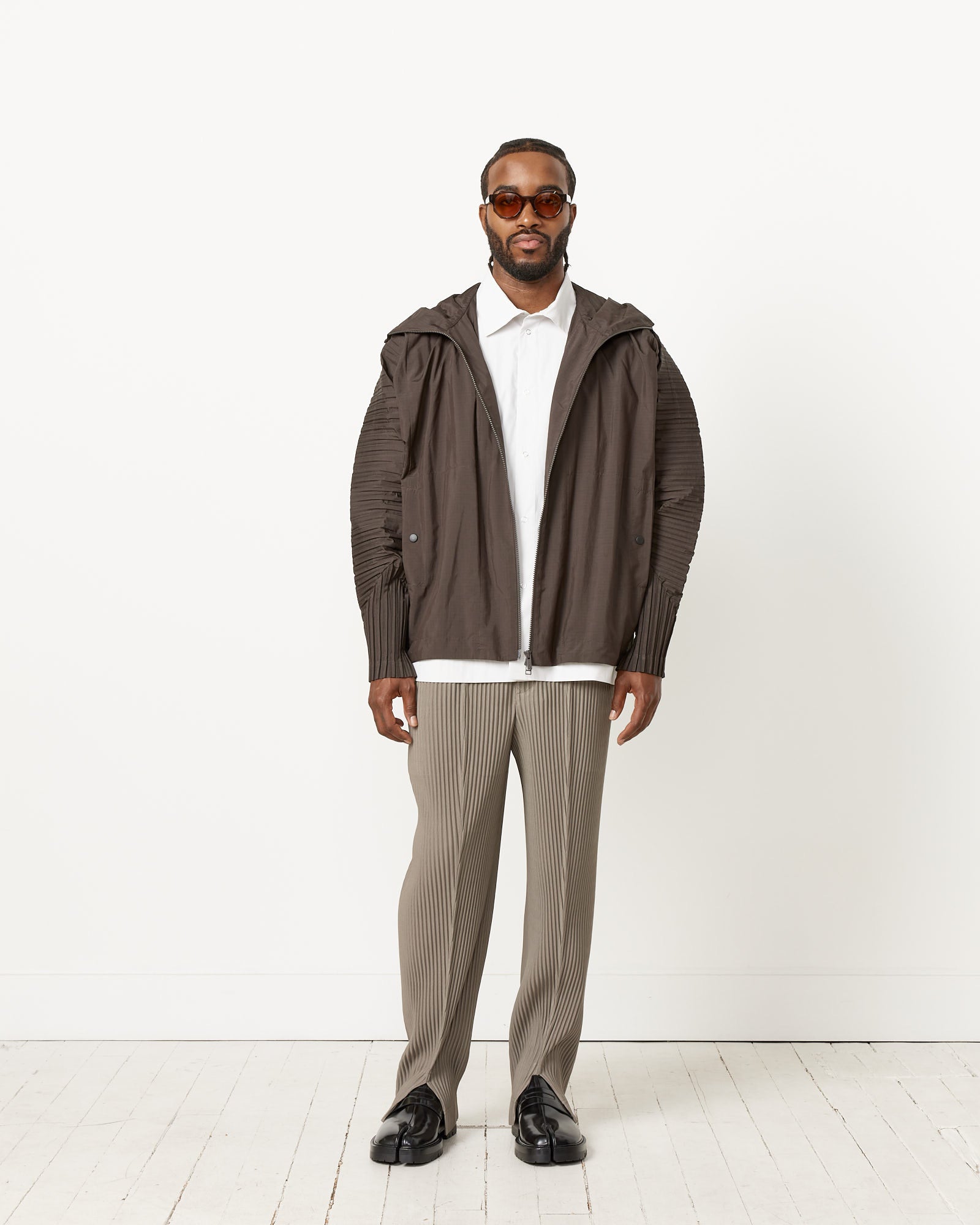 Issey Miyake Homme Plisse Cascade Jacket - Brown / 3 (252618)