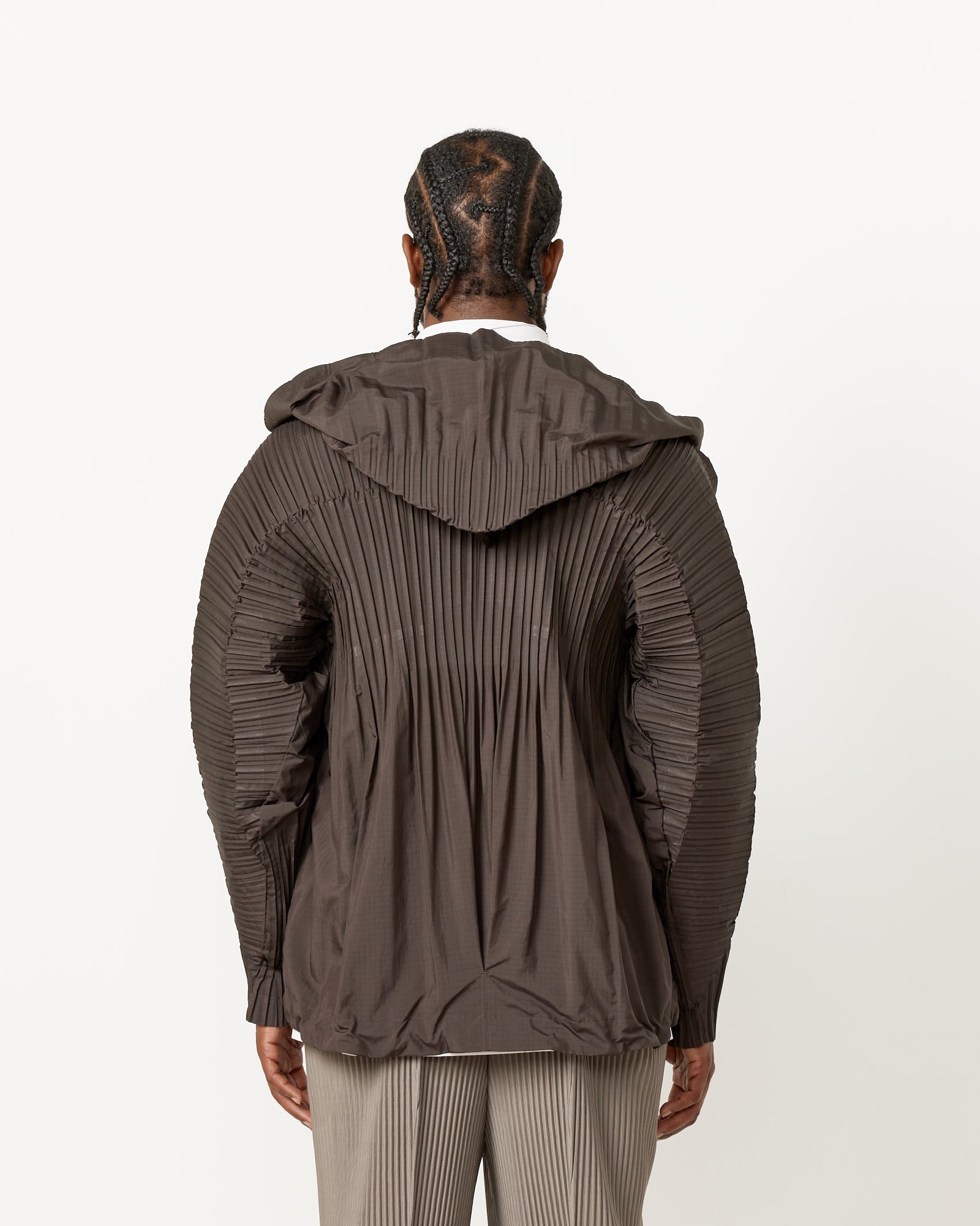 Issey Miyake Homme Plisse Cascade Jacket - Brown / 3 (252618)