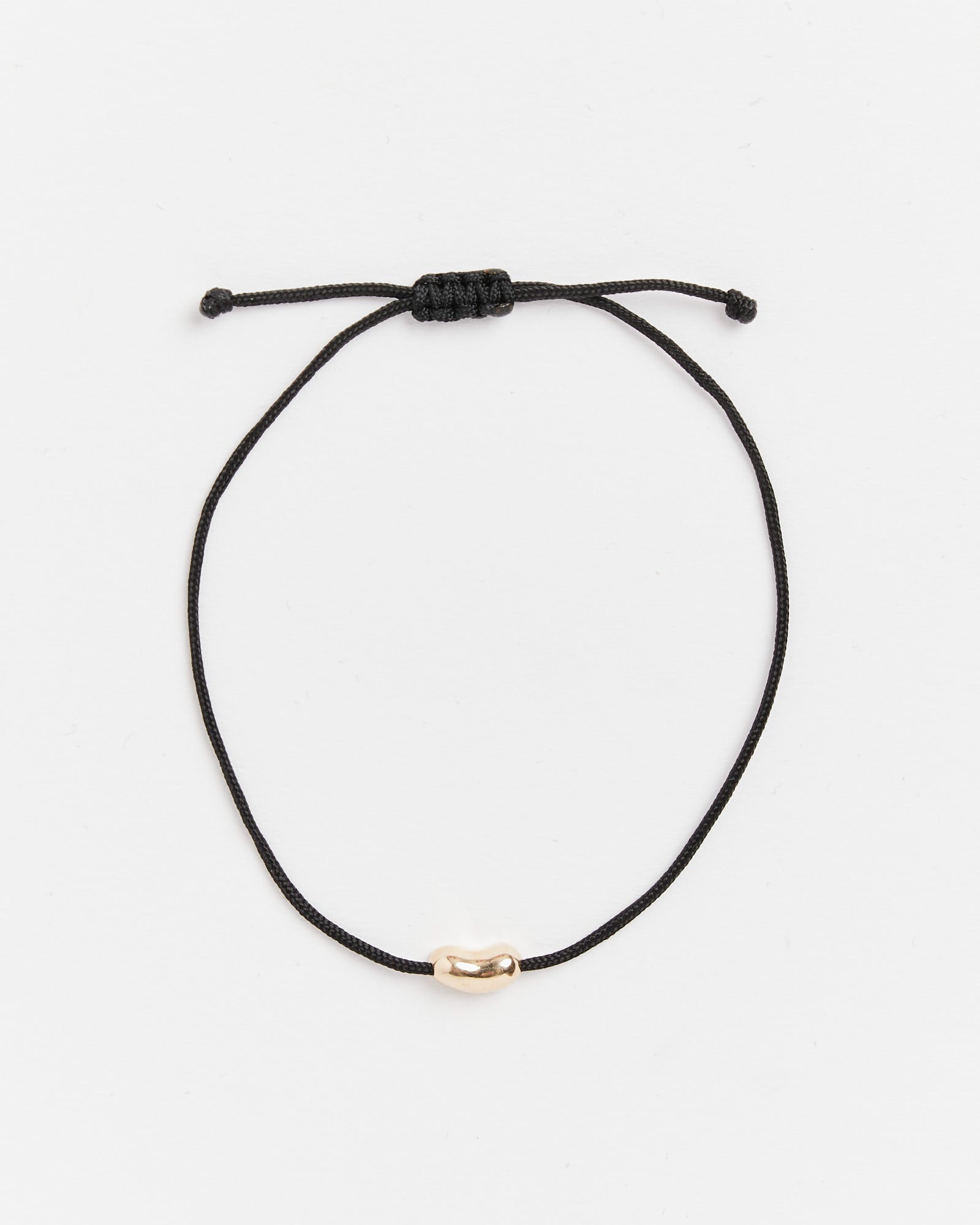 Bean Cord Bracelet - 14K YG / Black / OS (252670)