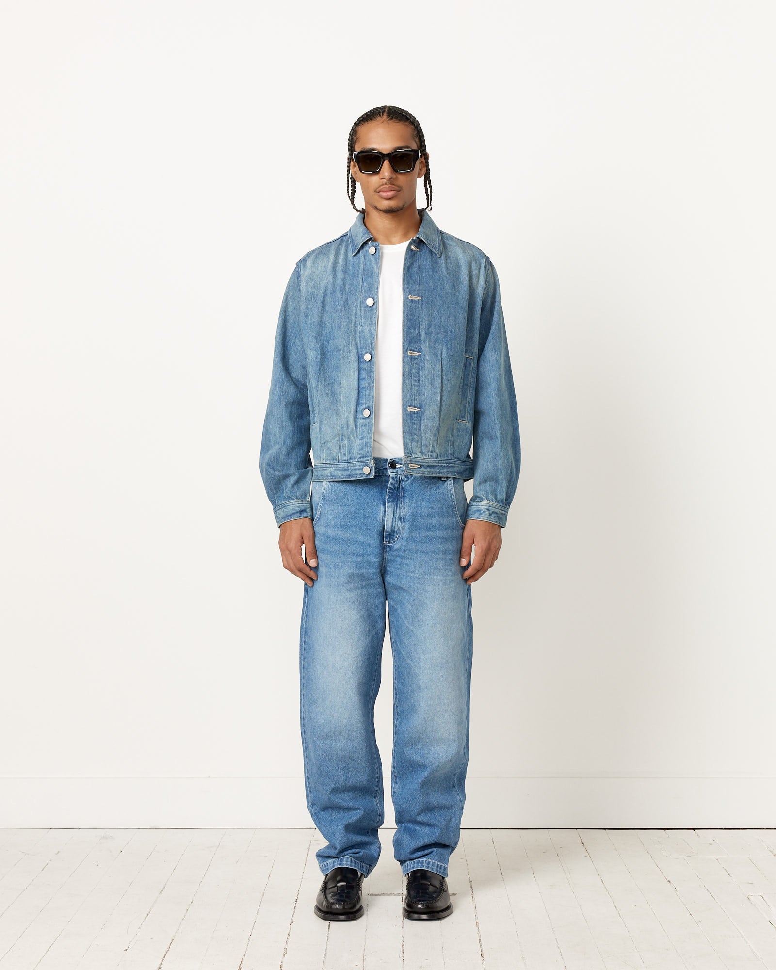 Auralee Selvedge Faded Denim Blouson - Light Indigo / 4 (253018)