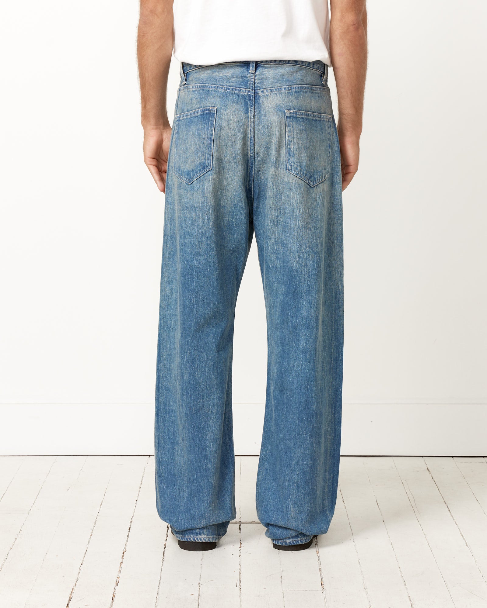 Auralee Selvedge Faded Denim Pant - Light Indigo / 4 (253021)