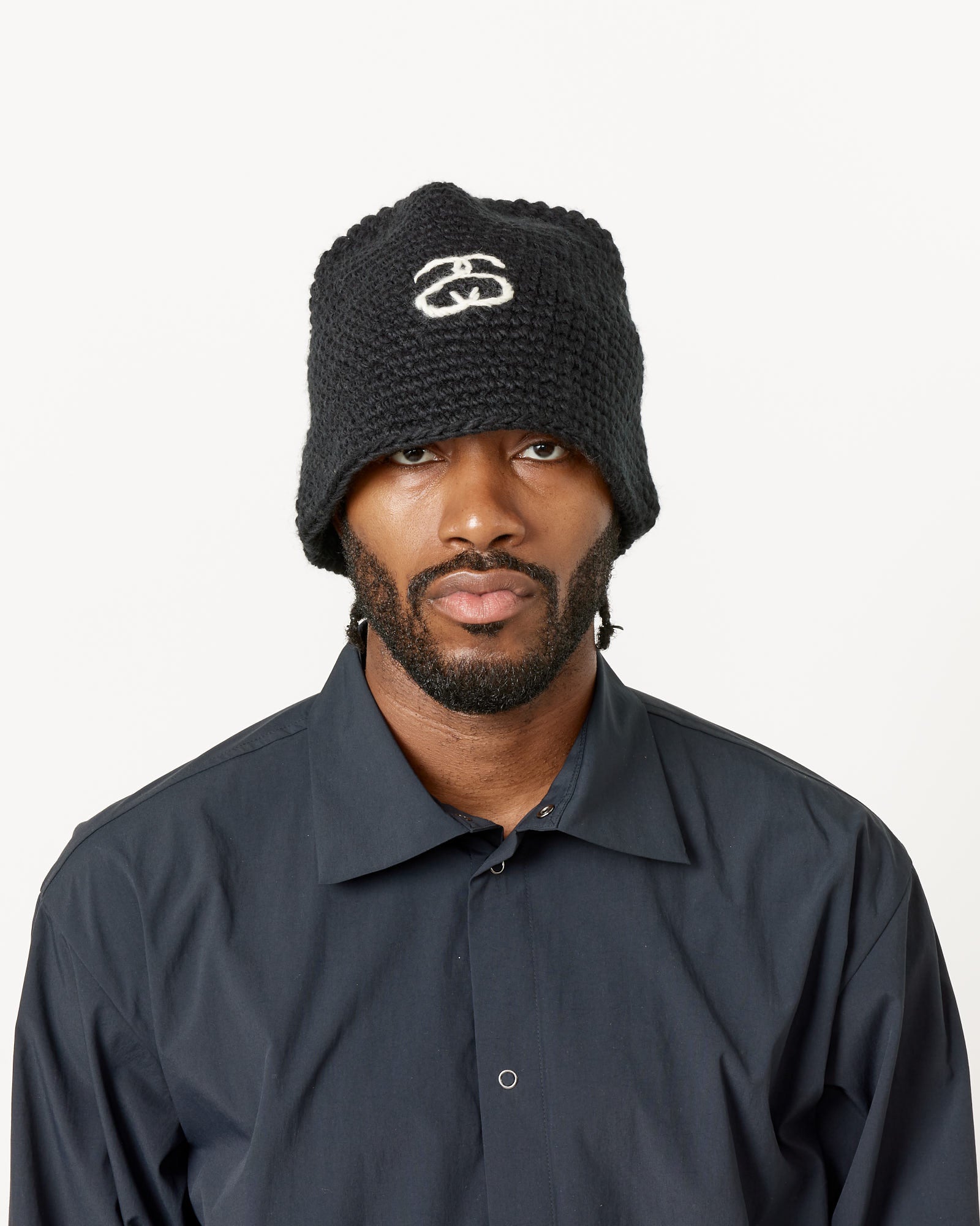 Stussy SS Link Knit Bucket Hat - Black / OS (253174)