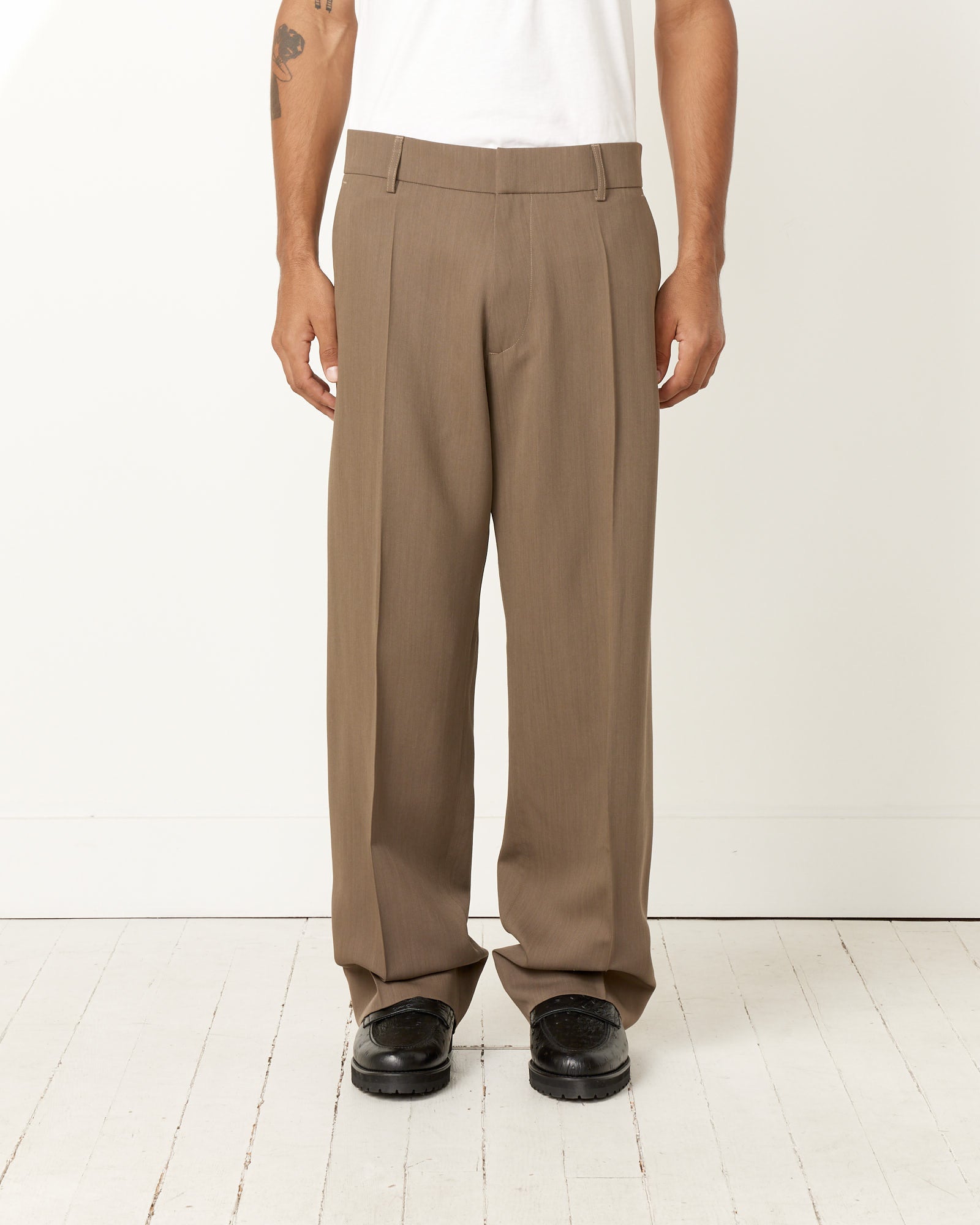 Studio Nicholson Straight Leg Pant - Carob / L (253327)