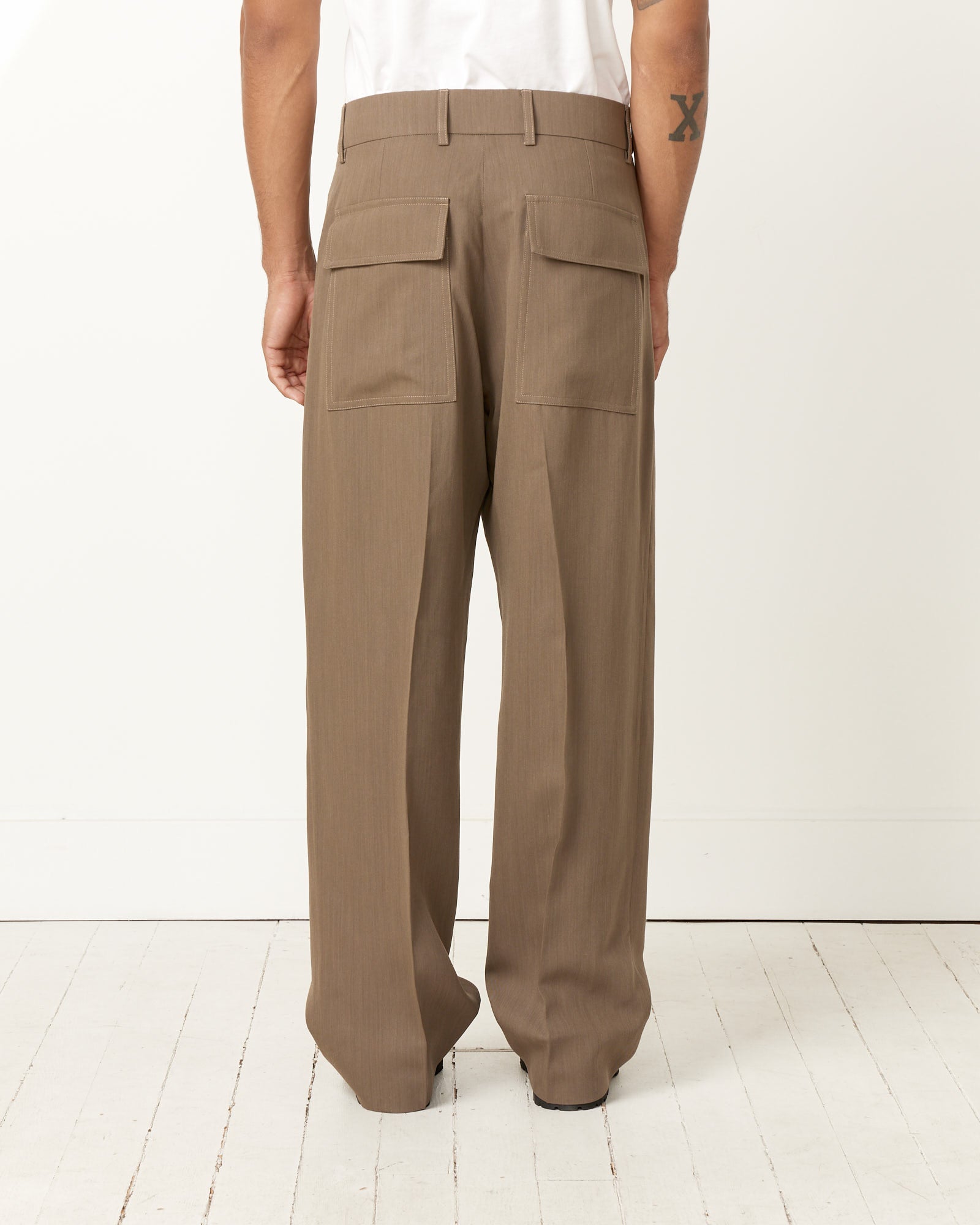 Studio Nicholson Straight Leg Pant - Carob / L (253327)