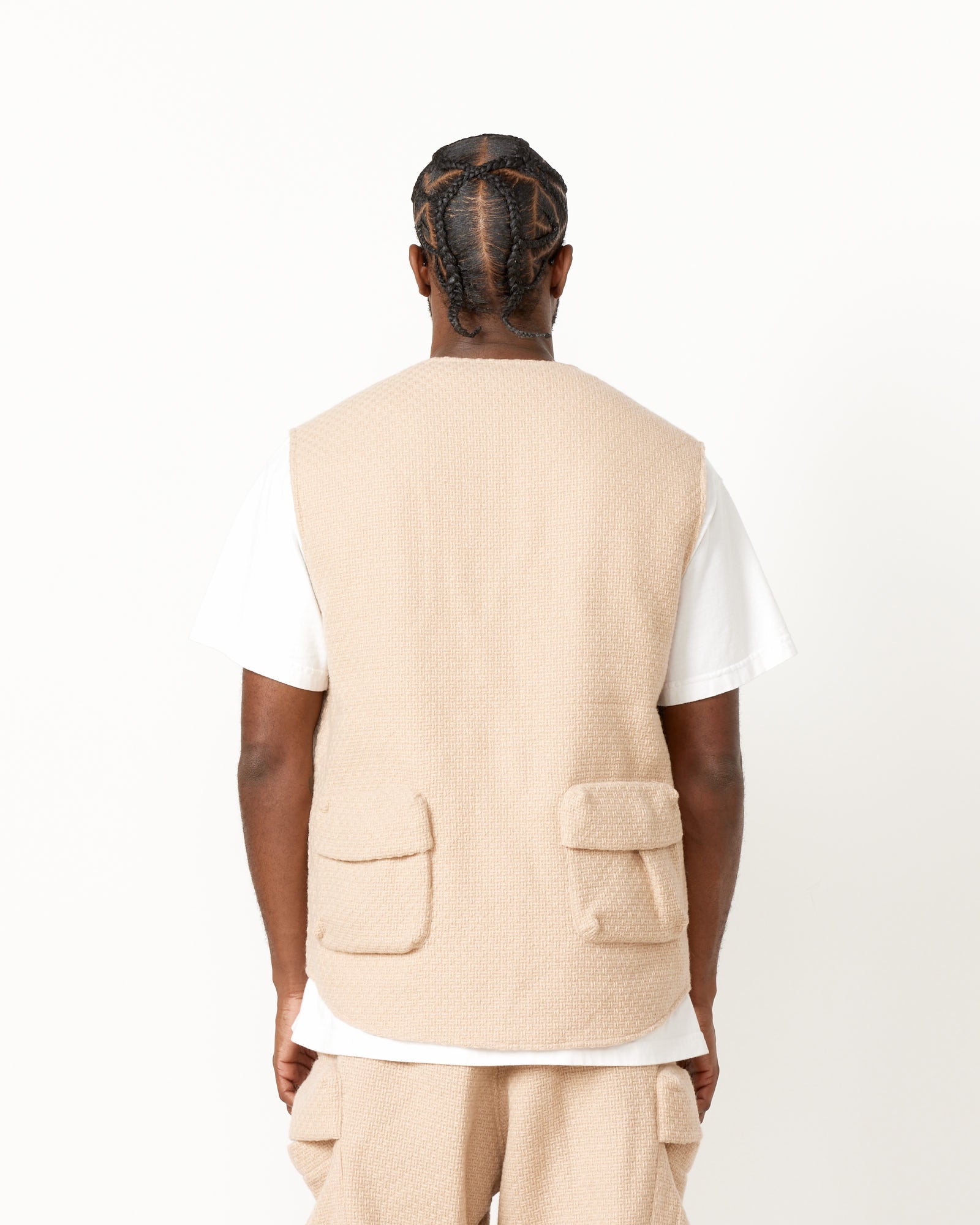 LC23 Wool Multipocket Vest - Beige / M (253923)