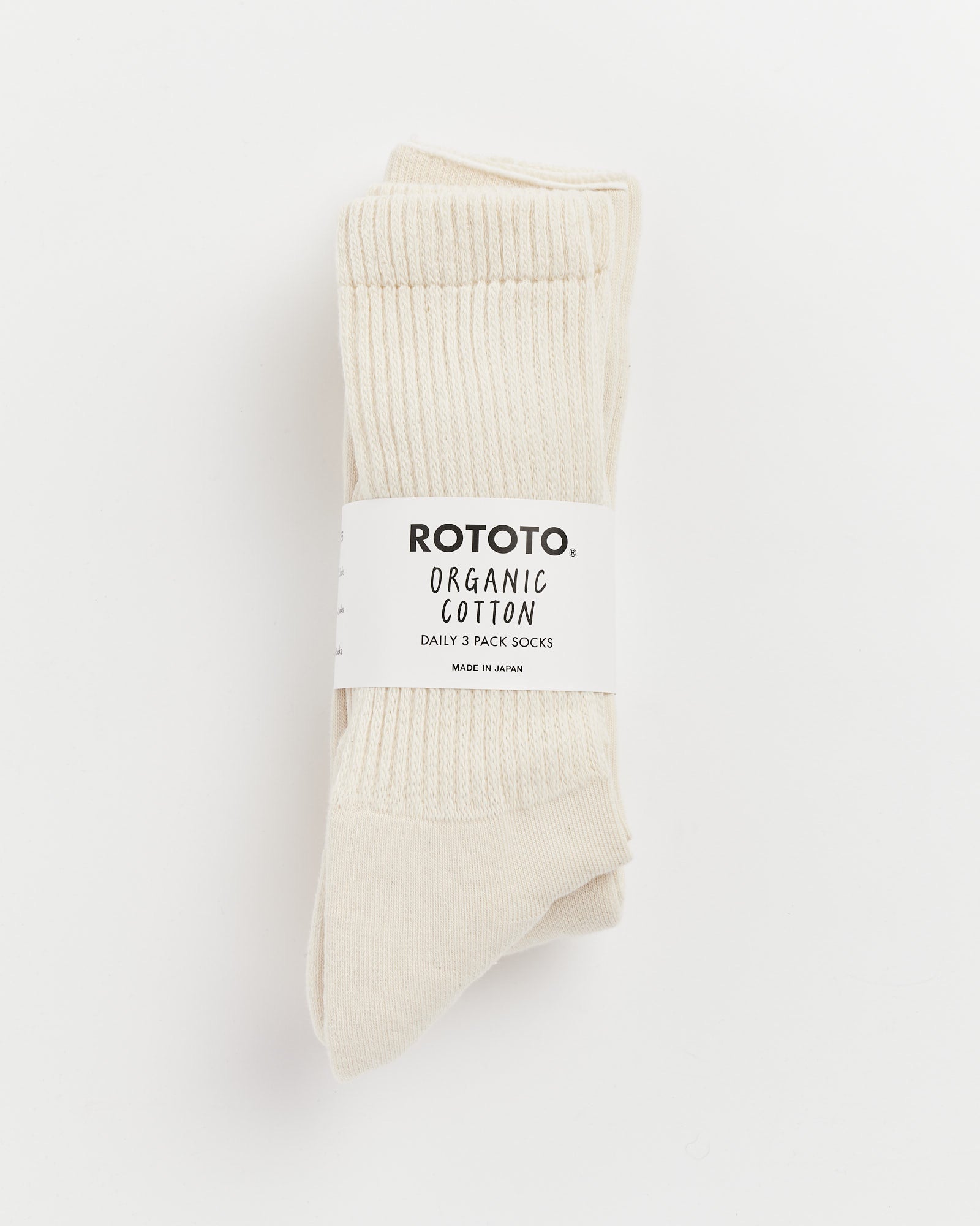 Rototo 1123 Socks - Ecru / L (254004)