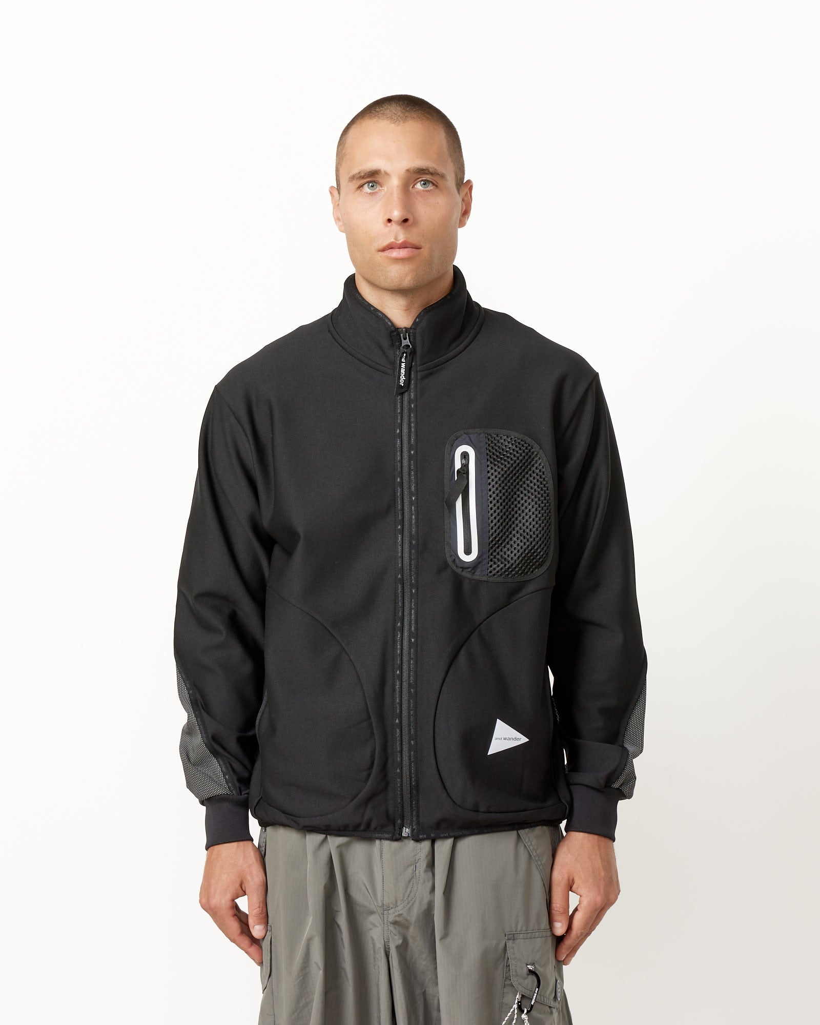 And Wander 53 Light Fleece Jacket - Black / M (254291)