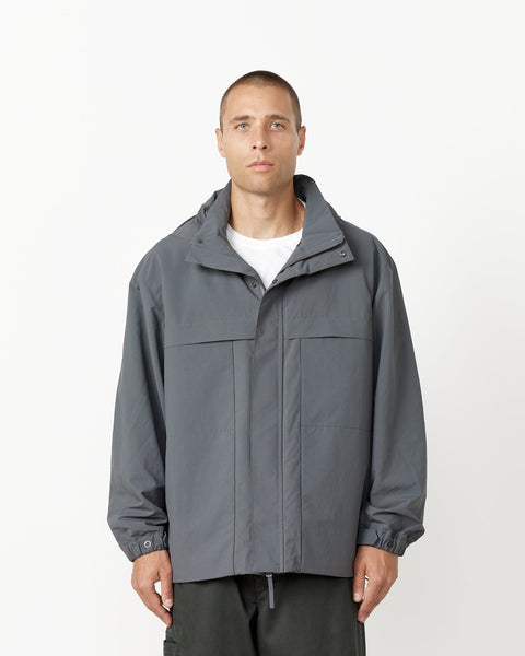 Stand Collar Field Jacket in Blue Grey