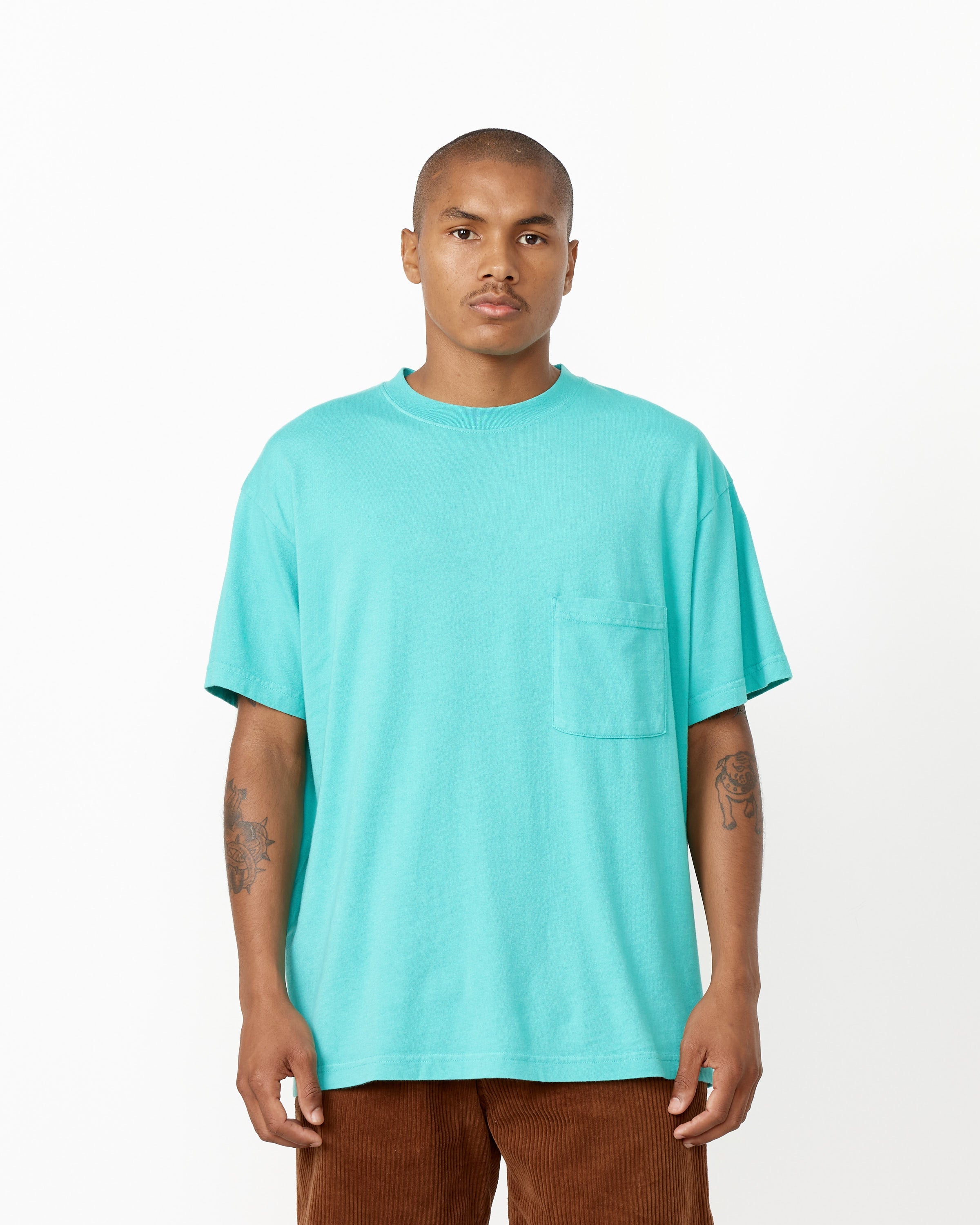 Big Pocket Tee in Cove Blue