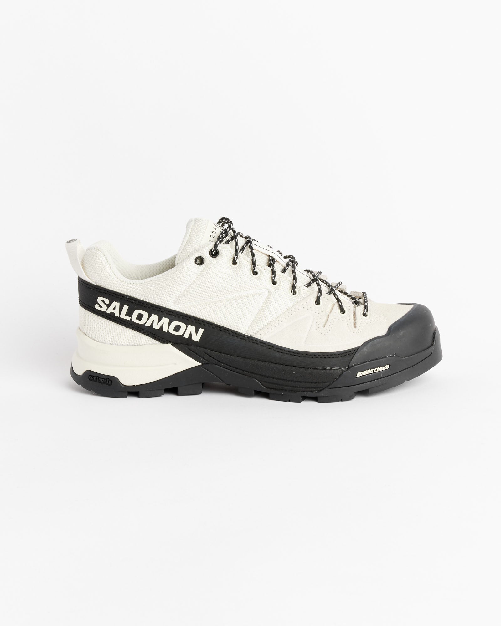 MM6 x Salomon S66WS0099 X-ALP Sneakers in Vanilla Ice/Black/Almond Milk